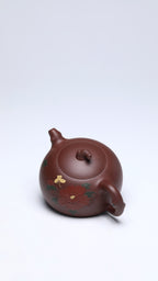 原矿紫砂好料好工·国工佳作《花开富贵》收藏重器！ ——原矿优质老紫泥·350cc ——工艺美术师·余老师