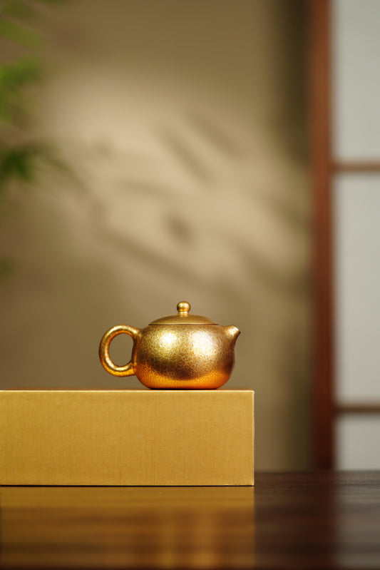 可定制⚠️范泽锋高徒·邱爽紫砂潜力重器《西施壶》原矿优质大红袍·120cc（黄金贝壳烧）