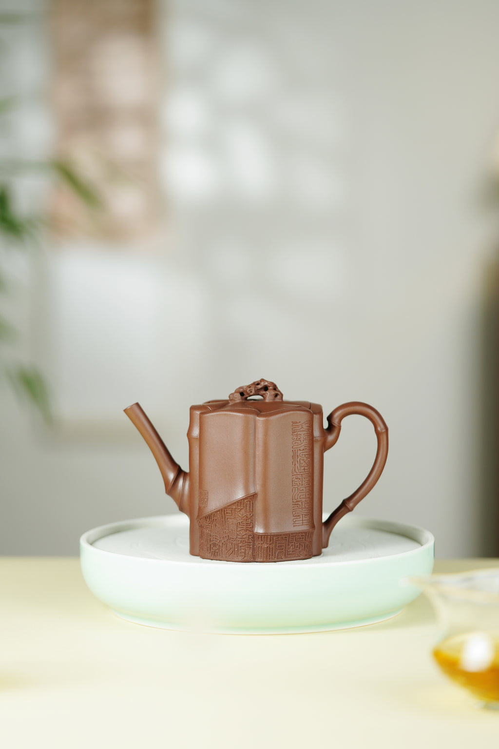 范大生嫡脉｜范秀芳制 范伟群装饰｜双省大师联诀紫砂臻品《太湖竹韵壶》原矿优质底槽清·260cc（入册款代表作）