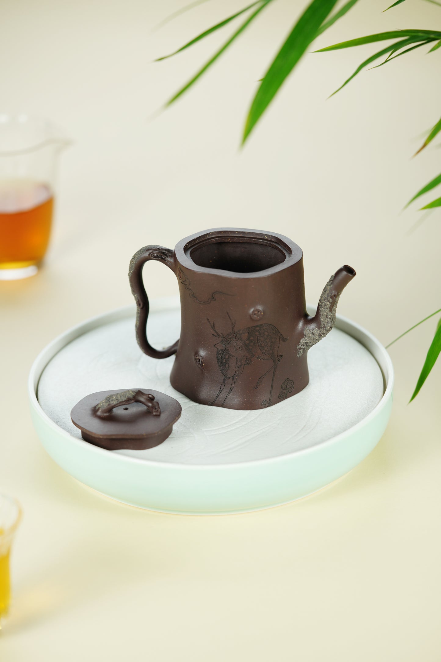 百年传承 紫砂世家｜大生壶第四代嫡传·范秀芳紫砂臻品《鹿伴松幽》原矿优质紫泥·200cc