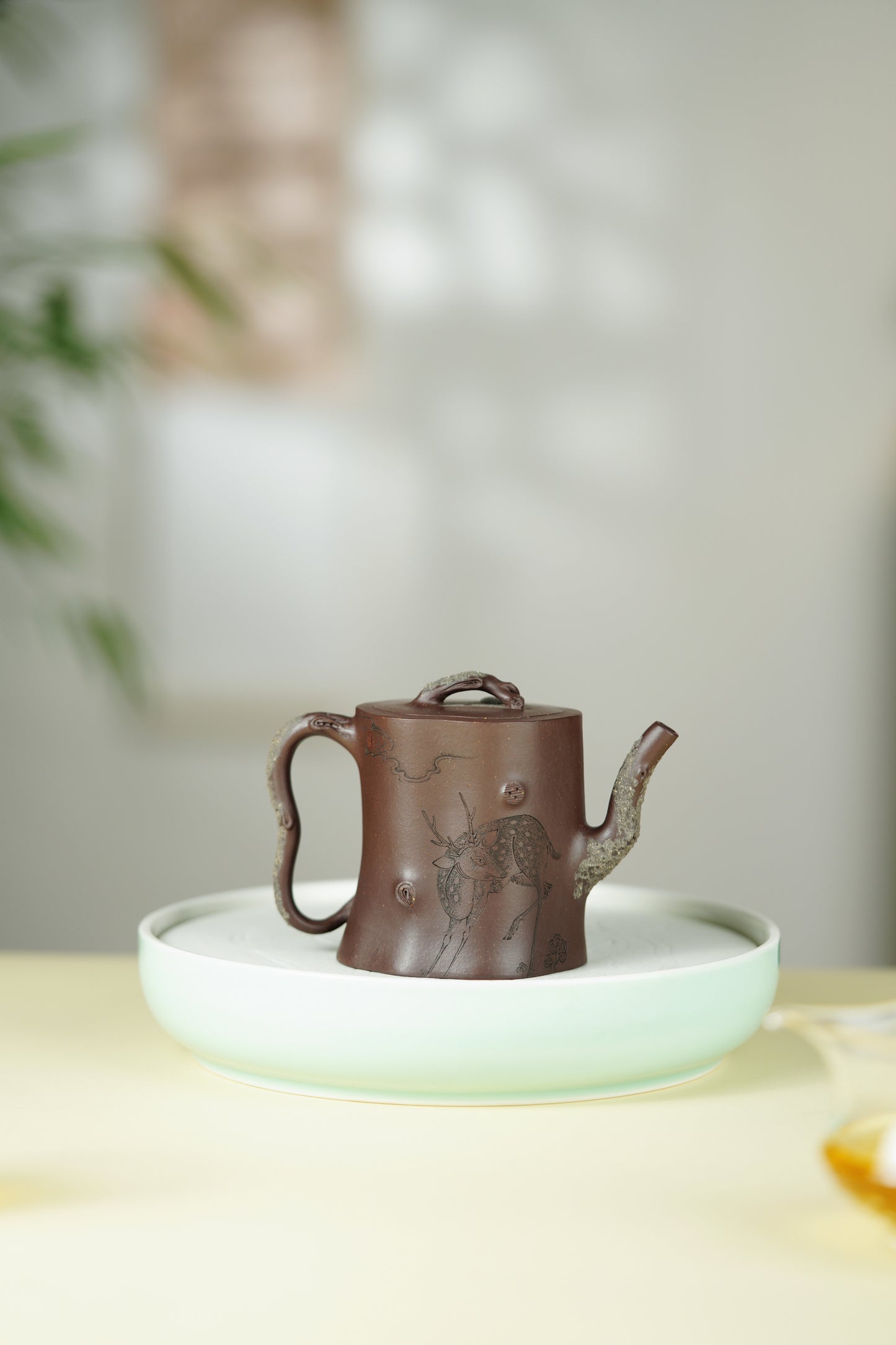 百年传承 紫砂世家｜大生壶第四代嫡传·范秀芳紫砂臻品《鹿伴松幽》原矿优质紫泥·200cc