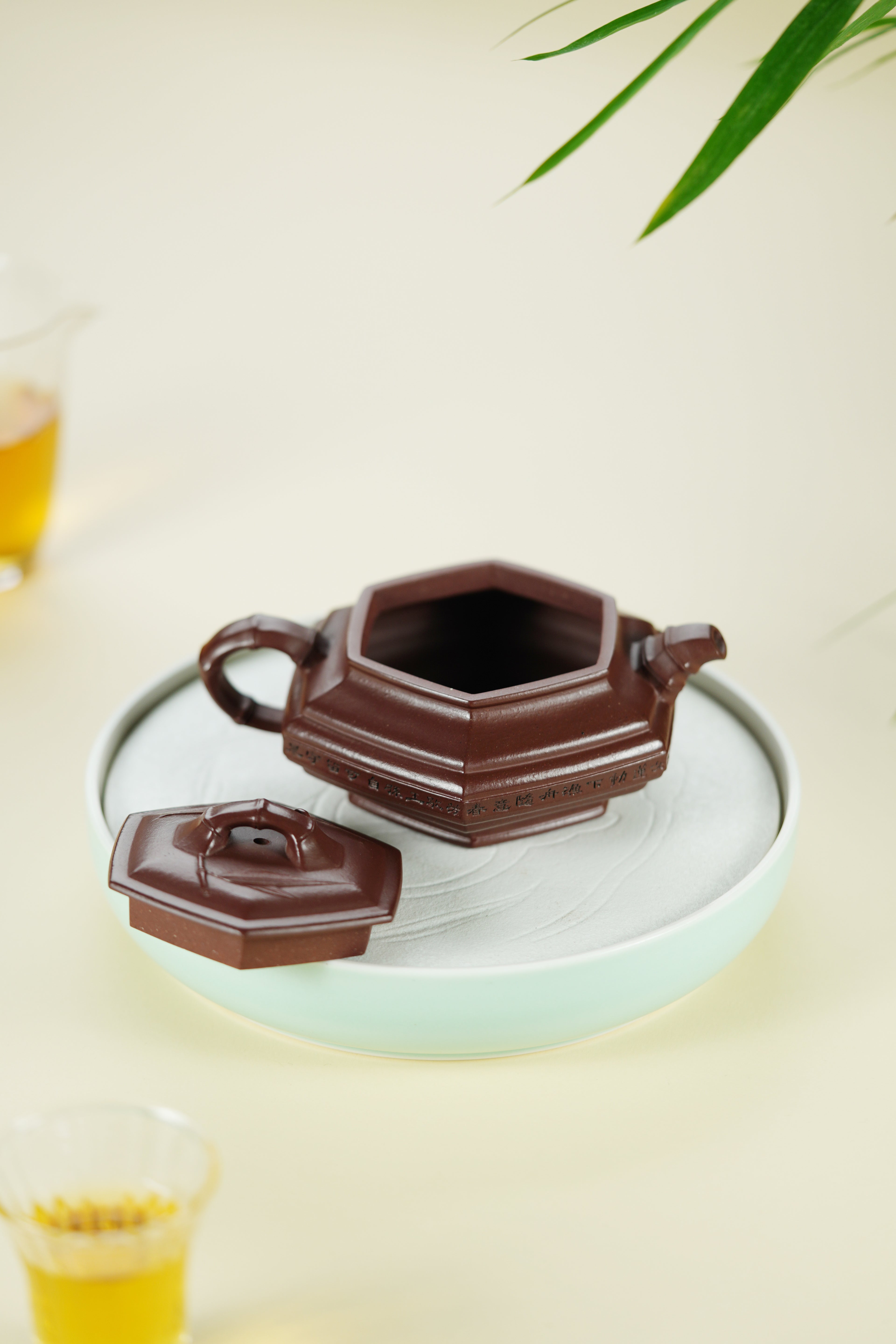 百年传承 紫砂世家｜大生壶第四代嫡传·范秀芳紫砂臻品《六方扁竹鼓》原矿优质底槽清·240cc（入册代表作）