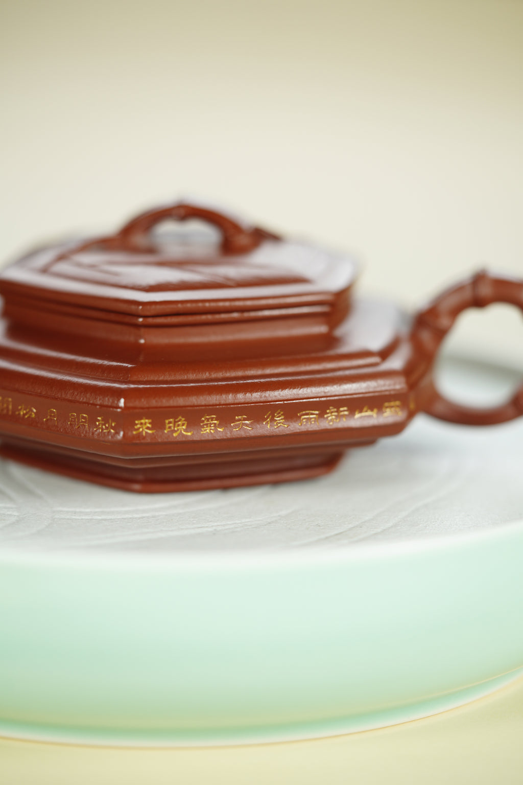 百年传承 紫砂世家｜大生壶第四代嫡传·范秀芳紫砂臻品《六方扁竹鼓》百年传承 紫砂世家｜大生壶第四代嫡传·范秀芳紫砂臻品《六方扁竹鼓》 - ZishaTeapotChina