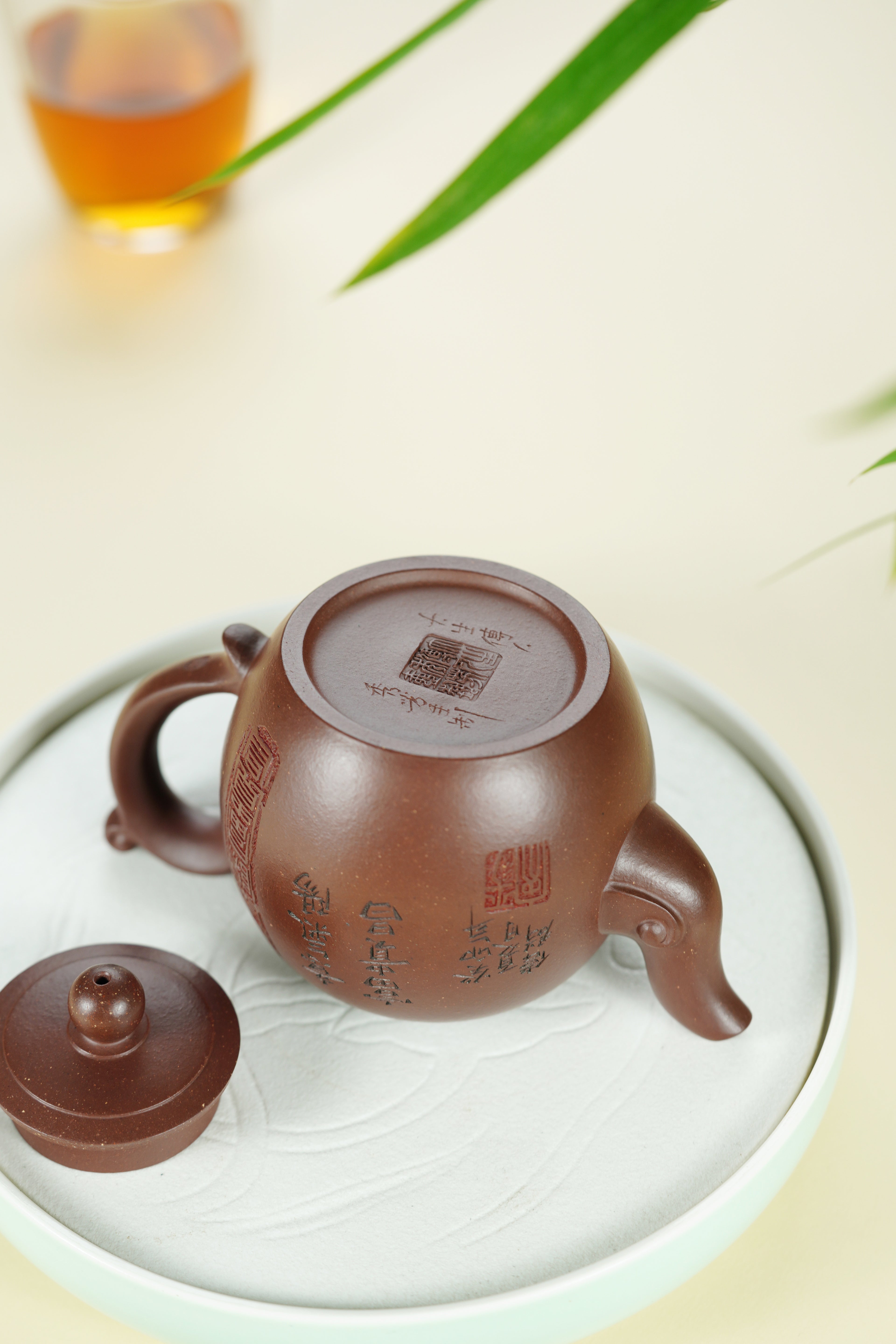 范大生嫡脉｜范秀芳制 范伟群装饰｜双省大师联诀紫砂臻品《玉如意壶》原矿优质紫泥泥·210cc