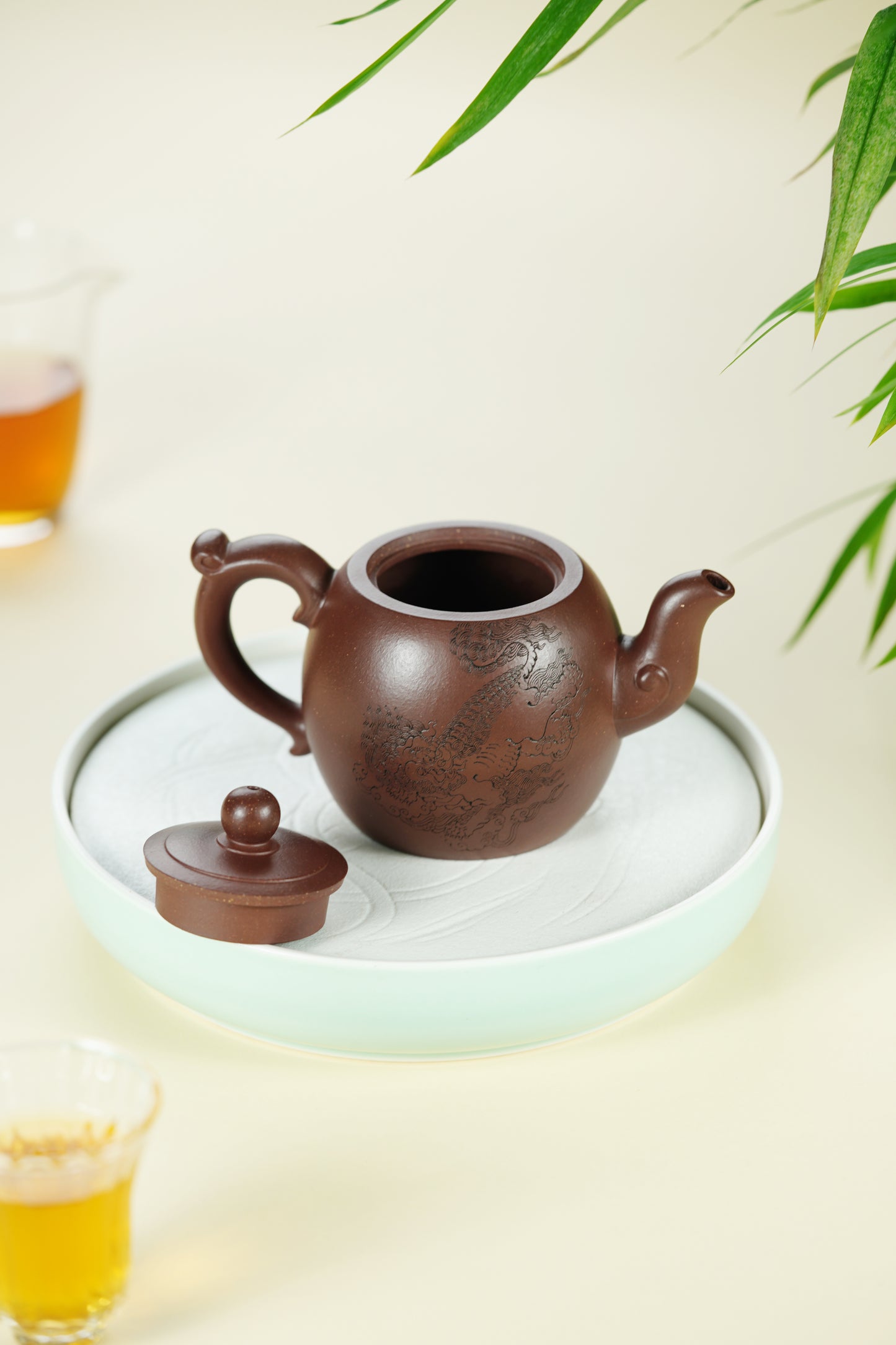 范大生嫡脉｜范秀芳制 范伟群装饰｜双省大师联诀紫砂臻品《玉如意壶》原矿优质紫泥泥·210cc