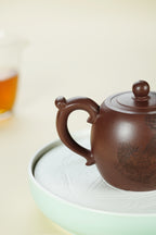 范大生嫡脉｜范秀芳制 范伟群装饰｜双省大师联诀紫砂臻品《玉如意壶》原矿优质紫泥泥·210cc