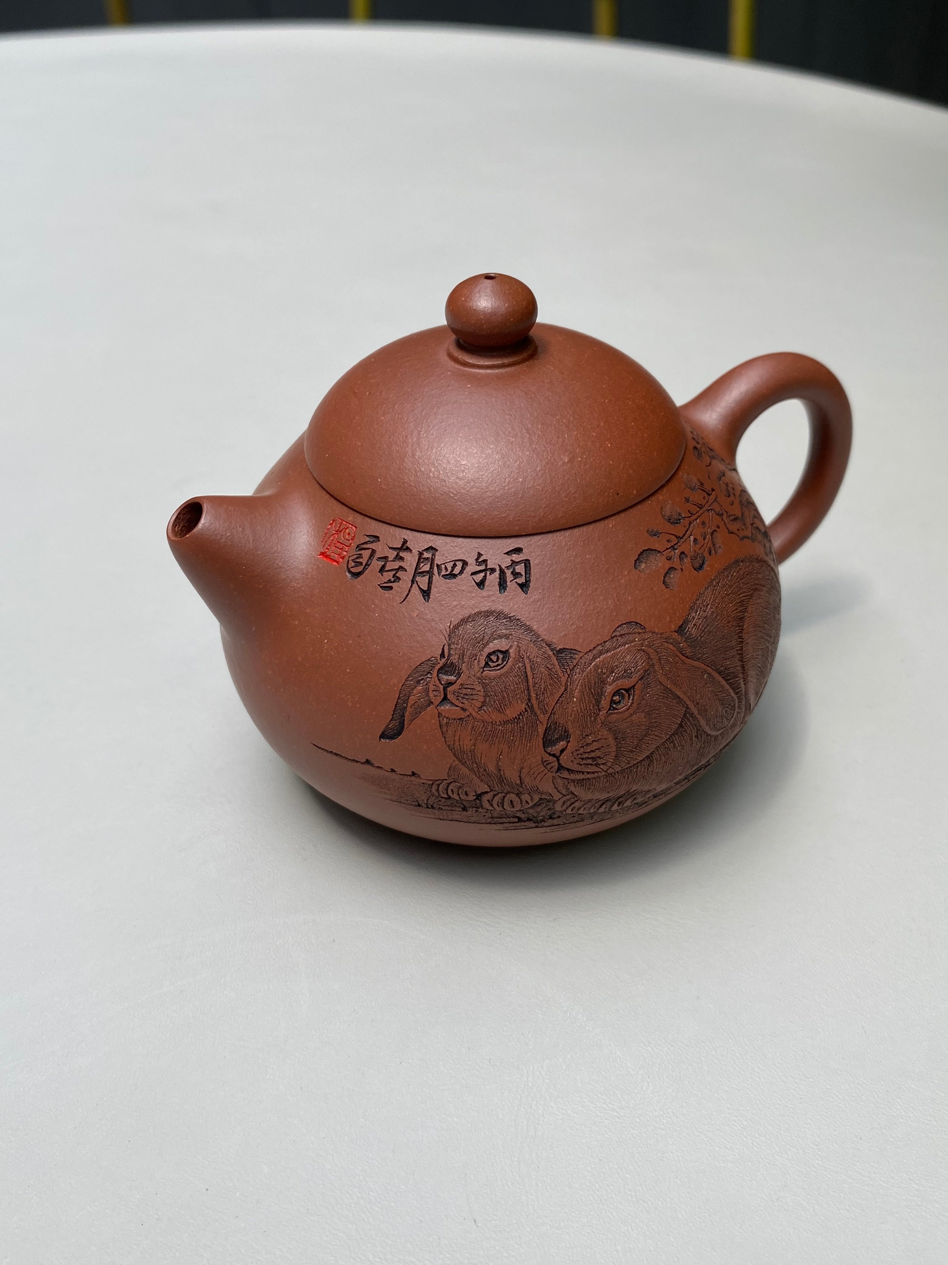 中华神刀·刻绘巅峰｜杨喜雨大师顶流臻品《文旦壶》十二生肖兔 原矿优质底槽清·160cc
