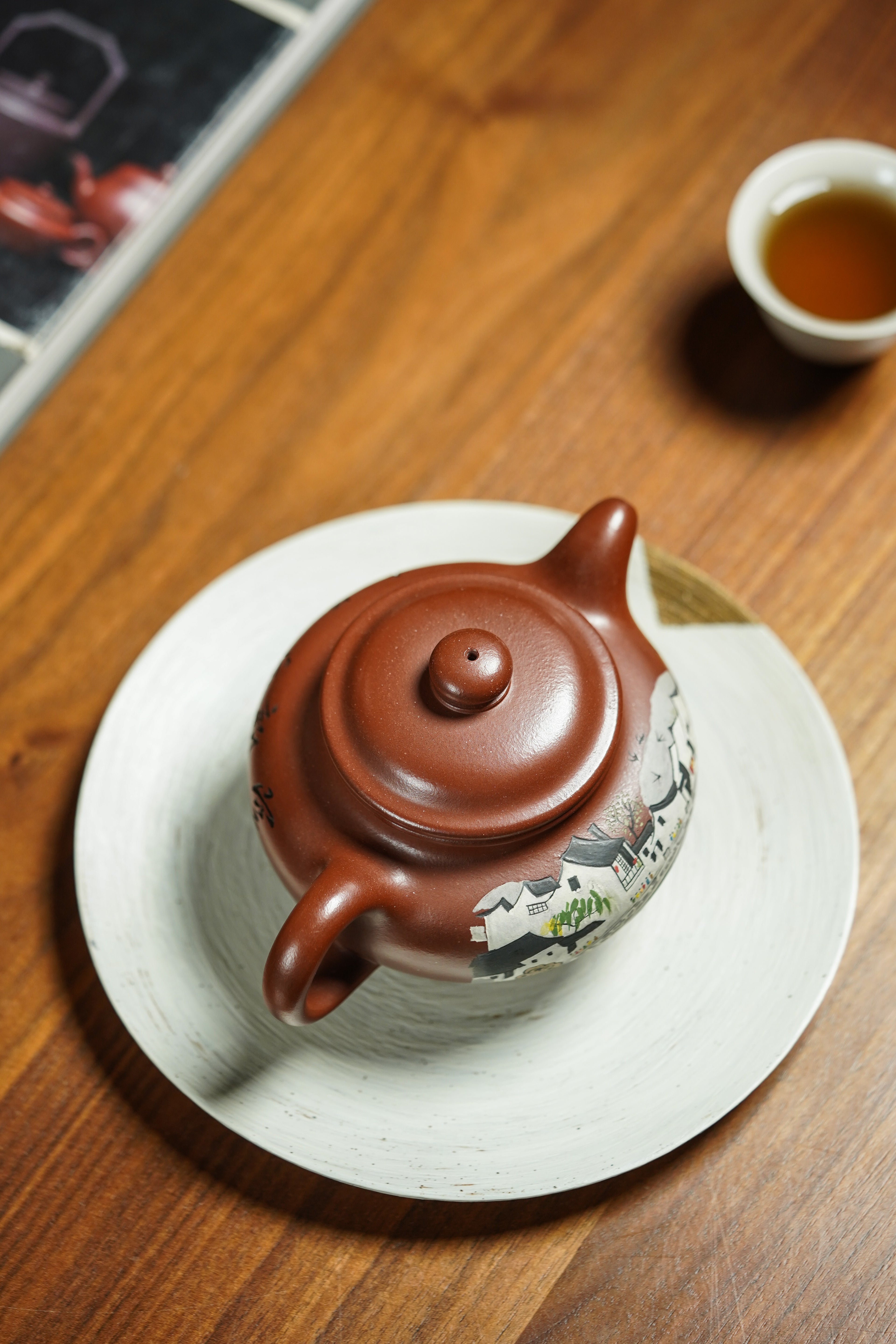 双璧齐辉·收藏界王炸重器👍吴冠中～李昌鸿双大师联名限量款《掇只壶》原矿优质陈腐清水泥·285cc