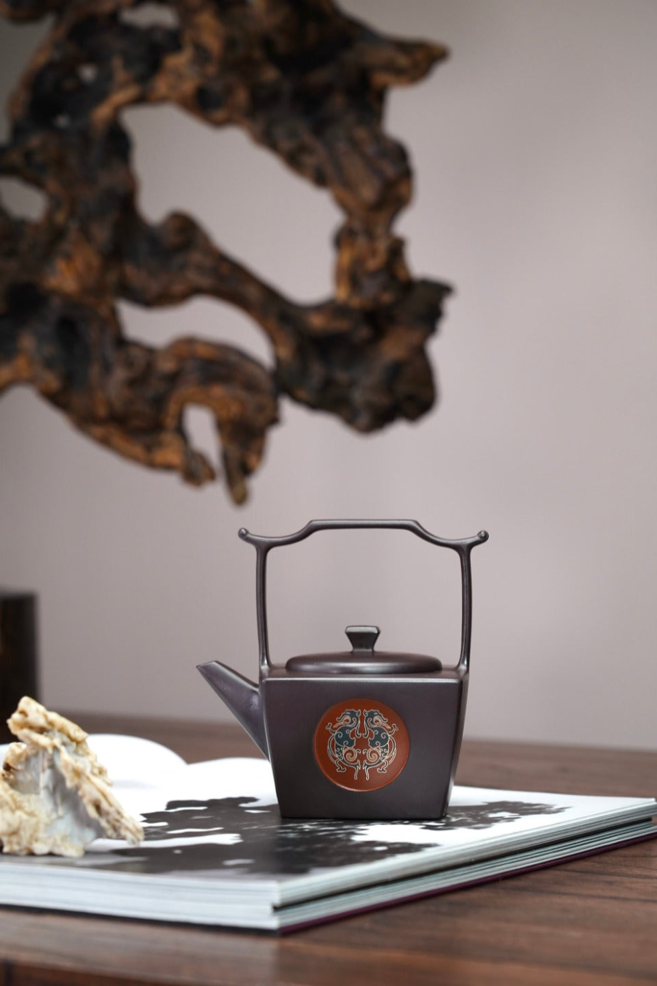 耿浩方器 礼藏双绝｜紫砂界80后方器巨匠巅峰臻品《幕明清家具·案几壶》藏值无量 原矿优质老紫泥·300cc