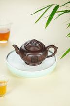 范大生嫡脉｜范秀芳制 范伟群装饰｜双省大师联诀紫砂臻品《如意云笠壶》原矿优质紫泥·330cc