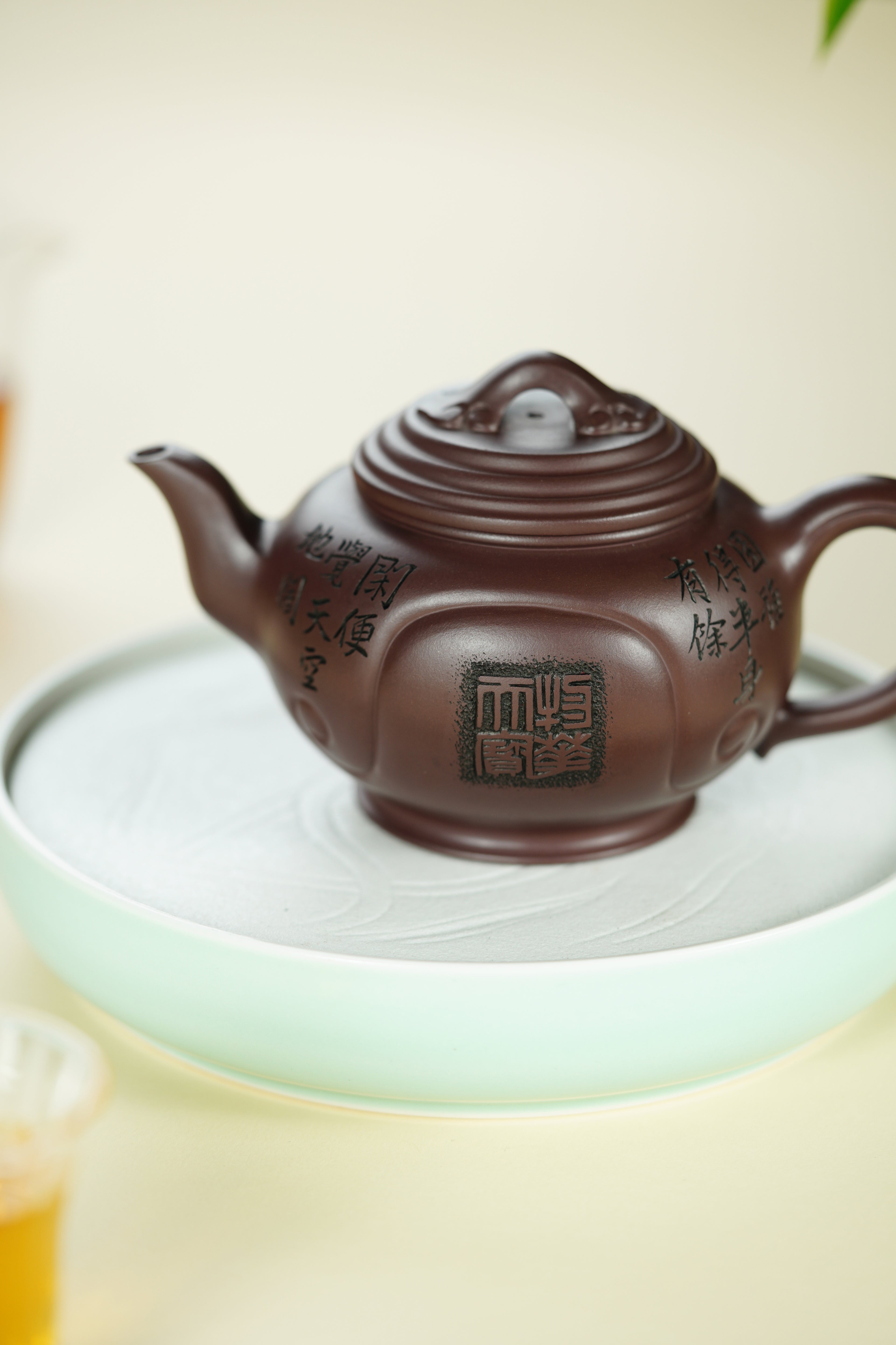 范大生嫡脉｜范秀芳制 范伟群装饰｜双省大师联诀紫砂臻品《如意云笠壶》原矿优质紫泥·330cc