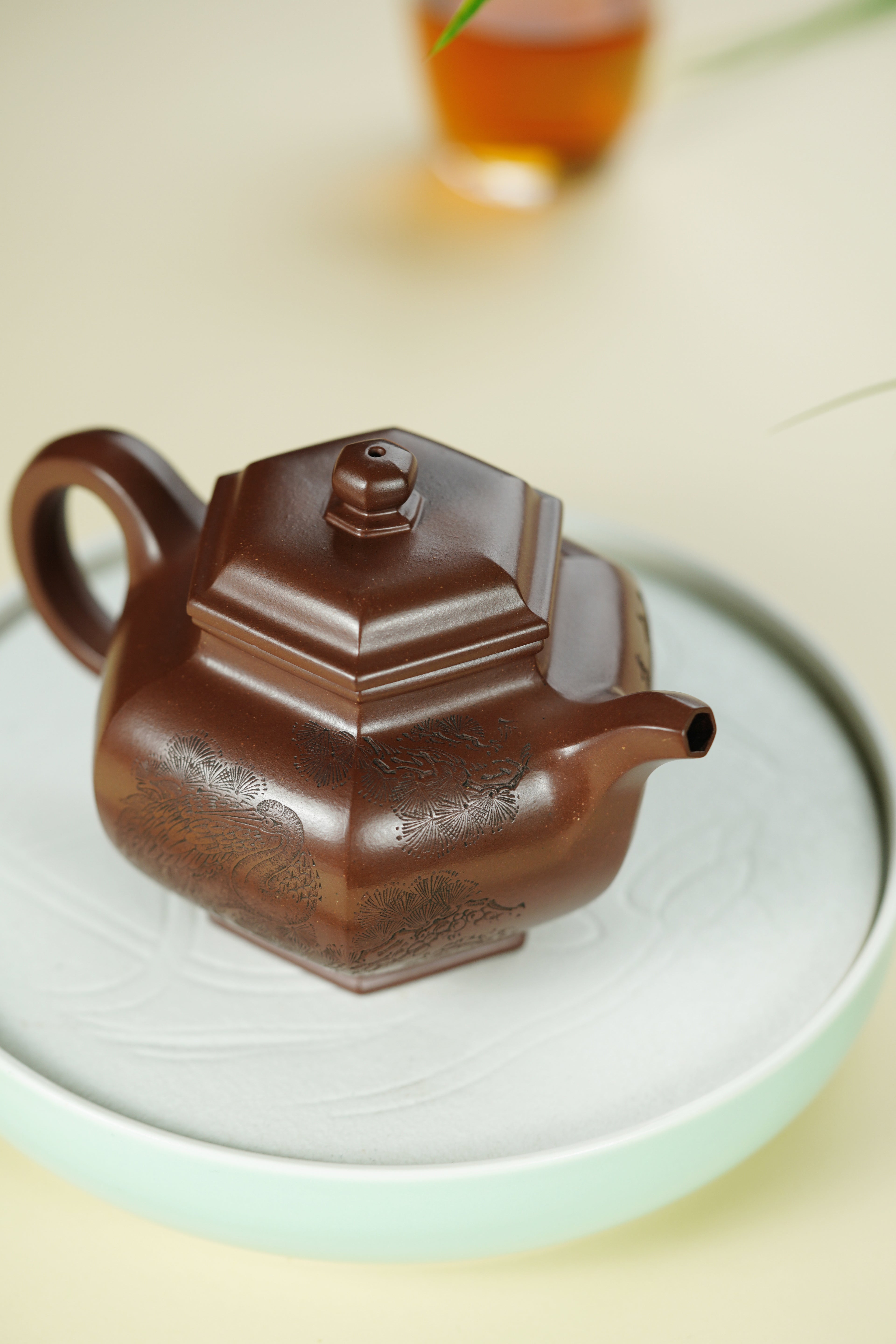百年传承 紫砂世家｜大生壶第四代嫡传·范秀芳紫砂臻品《六方掇只壶》原矿优质底槽清·350cc