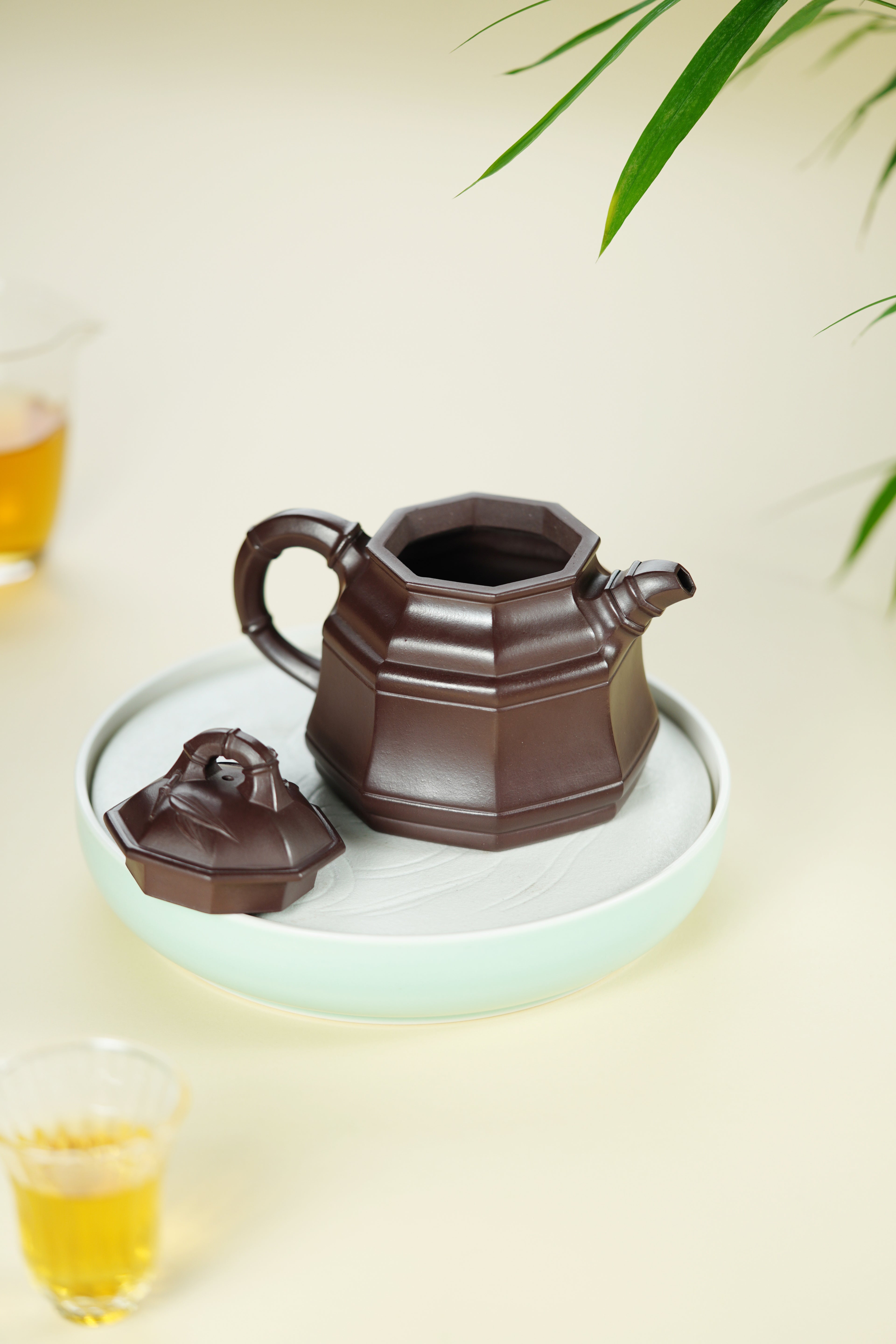 范大生嫡脉｜范秀芳制 范伟群装饰｜双省大师联诀紫砂臻品《八方竹鼎壶》原矿优质紫泥·450cc