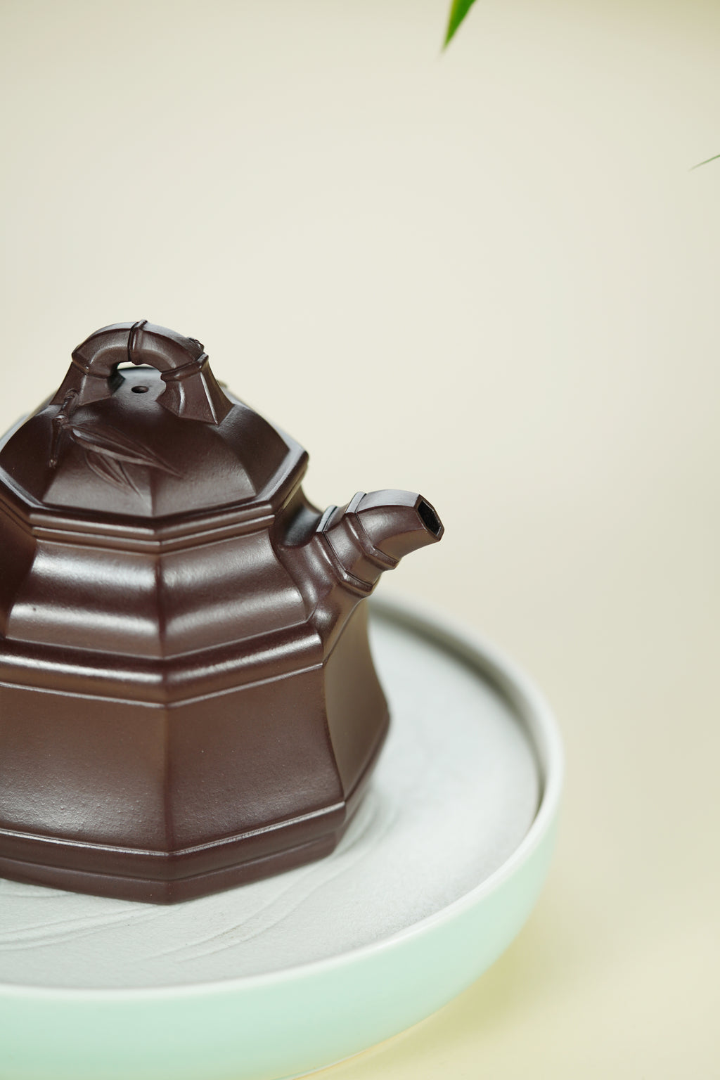 范大生嫡脉｜范秀芳制 范伟群装饰｜双省大师联诀紫砂臻品《八方竹鼎壶》原矿优质紫泥·450cc