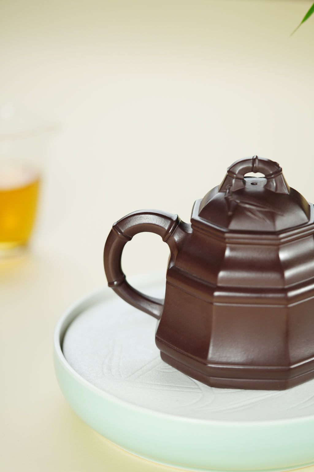范大生嫡脉｜范秀芳制 范伟群装饰｜双省大师联诀紫砂臻品《八方竹鼎壶》原矿优质紫泥·450cc