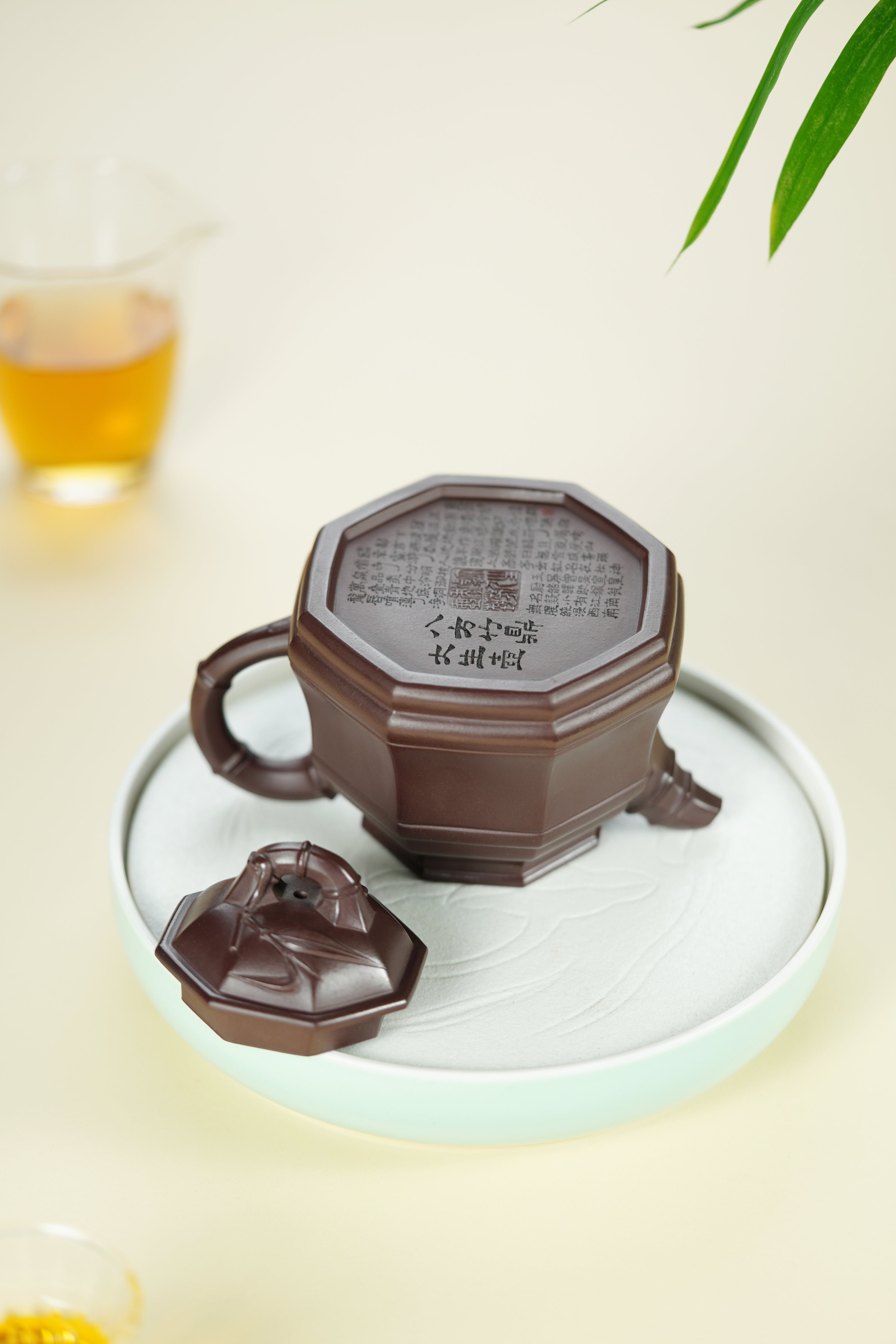 范大生嫡脉｜范秀芳制 范伟群装饰｜双省大师联诀紫砂臻品《八方竹鼎壶》原矿优质紫泥·450cc