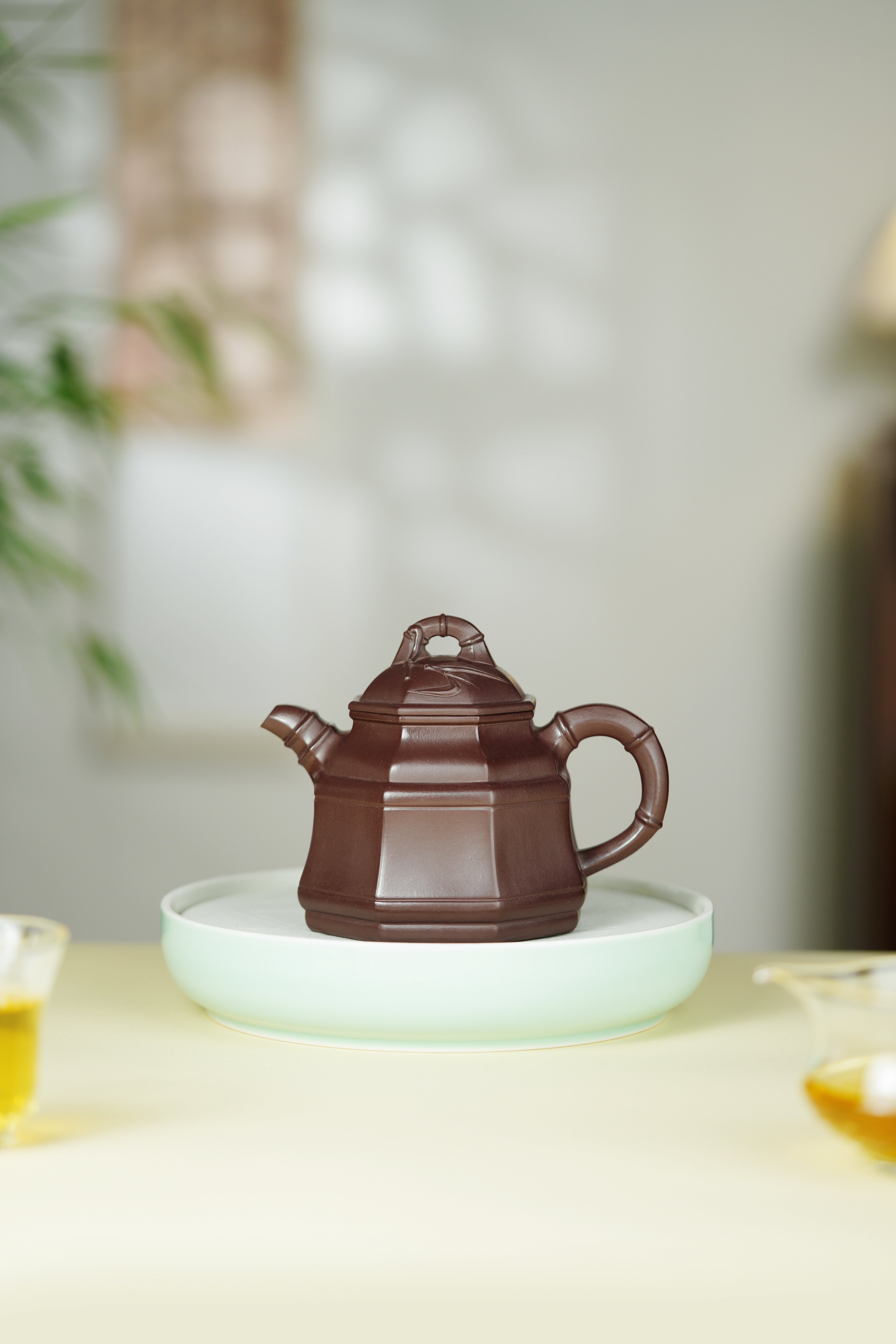 范大生嫡脉｜范秀芳制 范伟群装饰｜双省大师联诀紫砂臻品《八方竹鼎壶》原矿优质紫泥·450cc