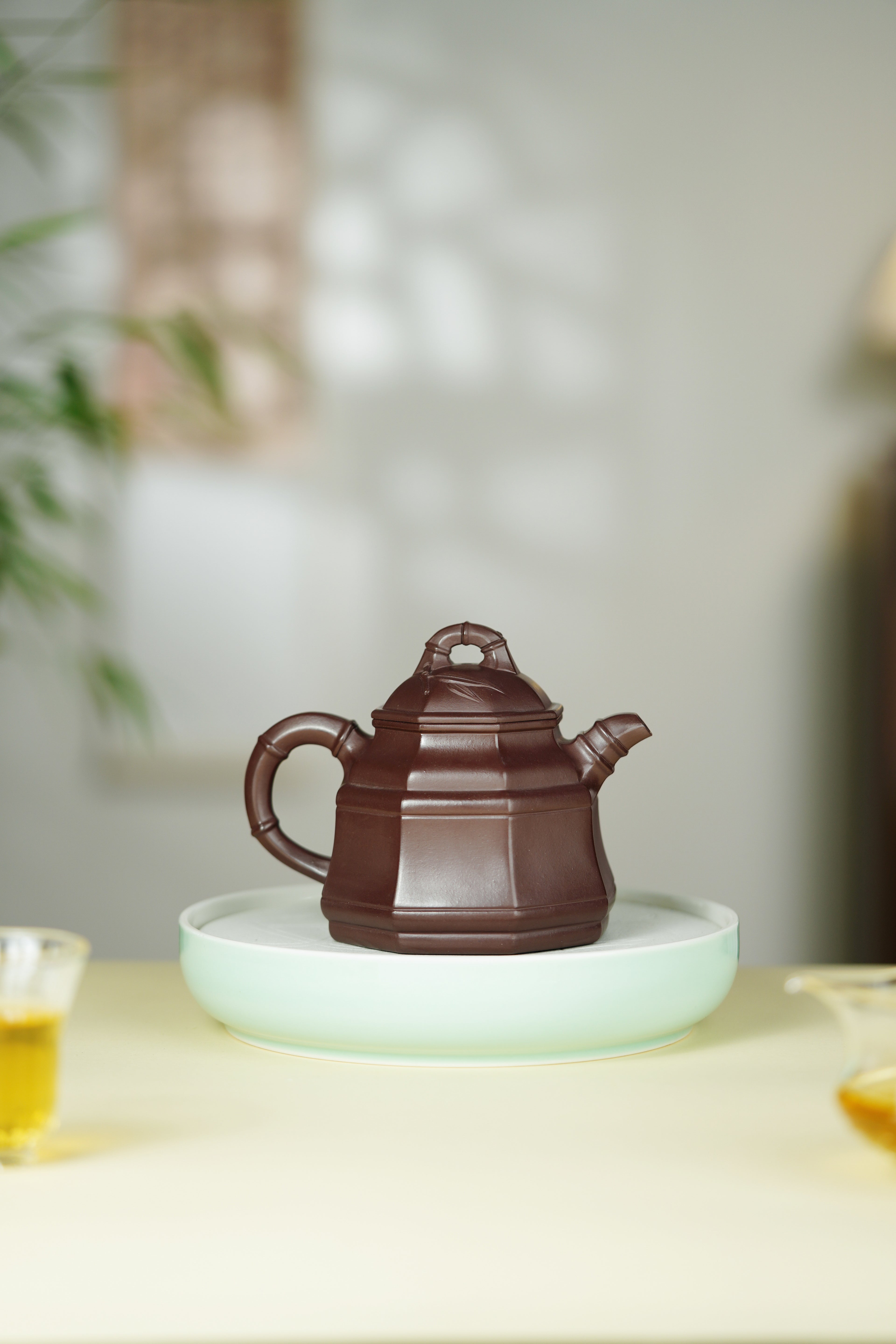 范大生嫡脉｜范秀芳制 范伟群装饰｜双省大师联诀紫砂臻品《八方竹鼎壶》原矿优质紫泥·450cc