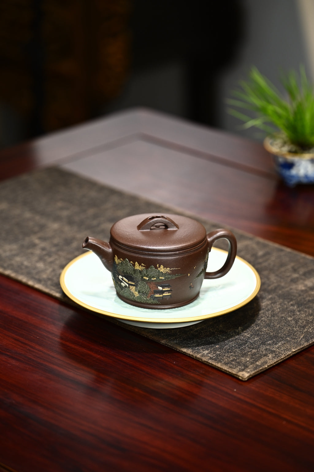 西湖十景·南屏晚钟·全手工 六届全手工大赛一等奖高工施昌作品 容量250cc/原矿底槽清