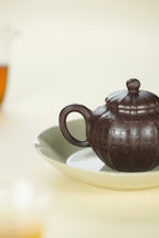 范大生嫡脉｜范秀芳制 范伟群装饰｜双省大师联诀紫砂臻品《小繁华壶》原矿优质古天青·120cc