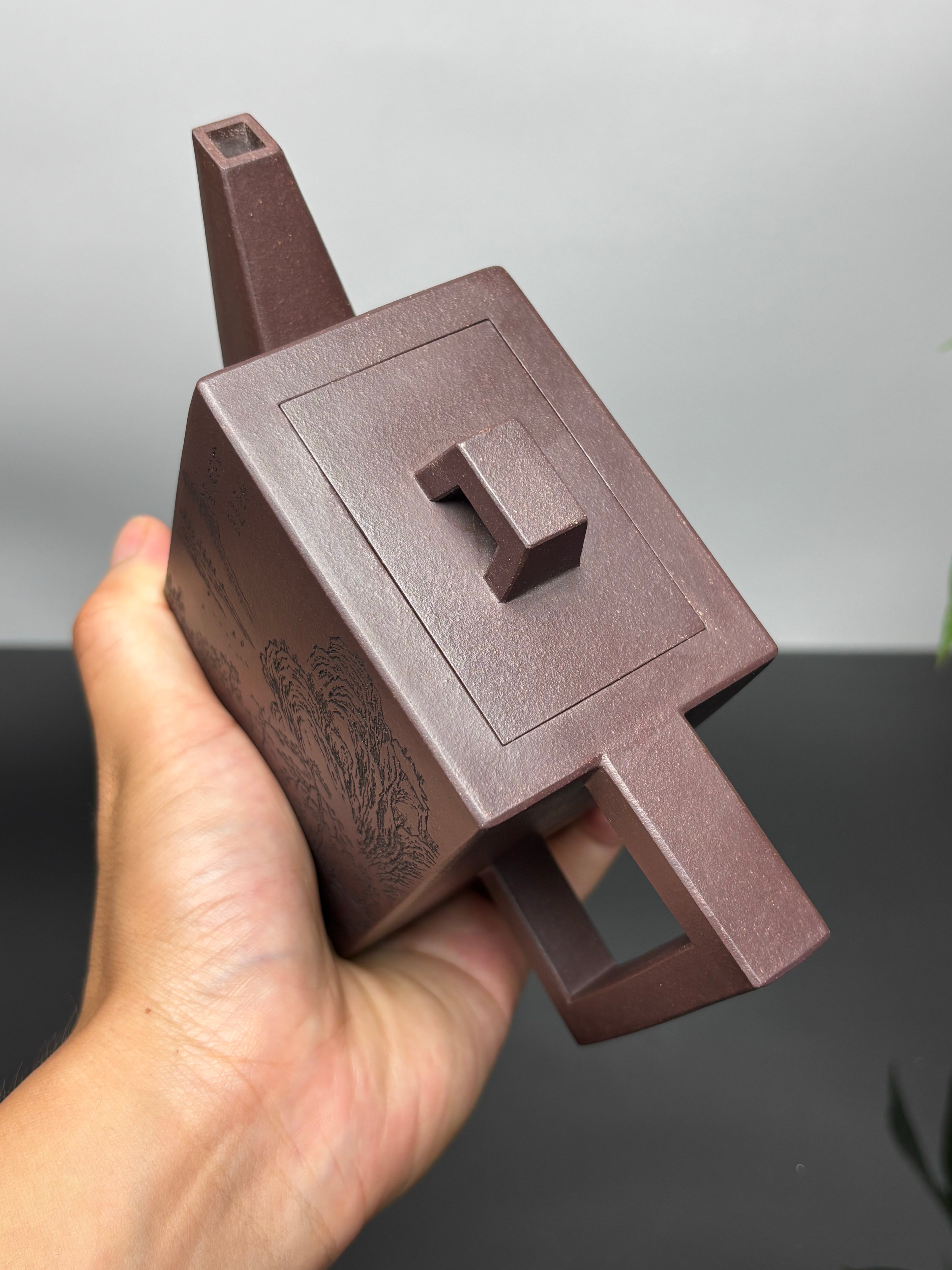 范泽锋高徒·邱爽紫砂潜力重器《砖方壶》是您礼藏皆宜的高端艺术品原矿优质老紫泥·420cc（入册款）