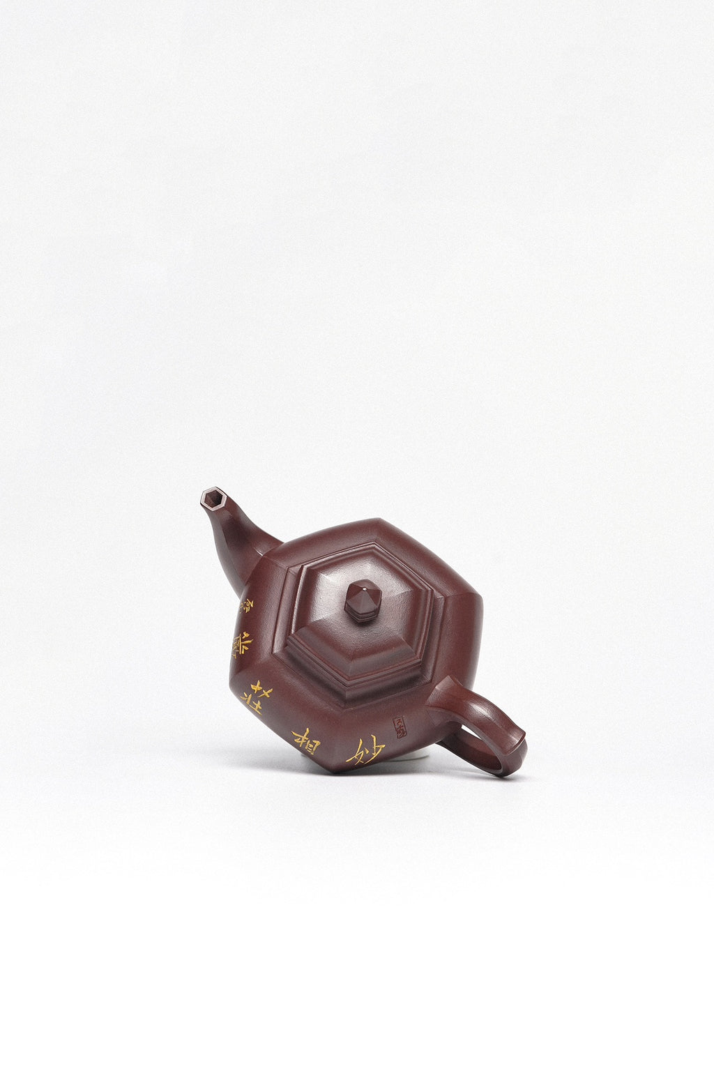 紫砂臻品·礼藏首选｜周建春大师扛鼎之作《六方笑樱壶》——原矿优质金龙血砂·260cc ——正高级工艺美术师·周建春·制