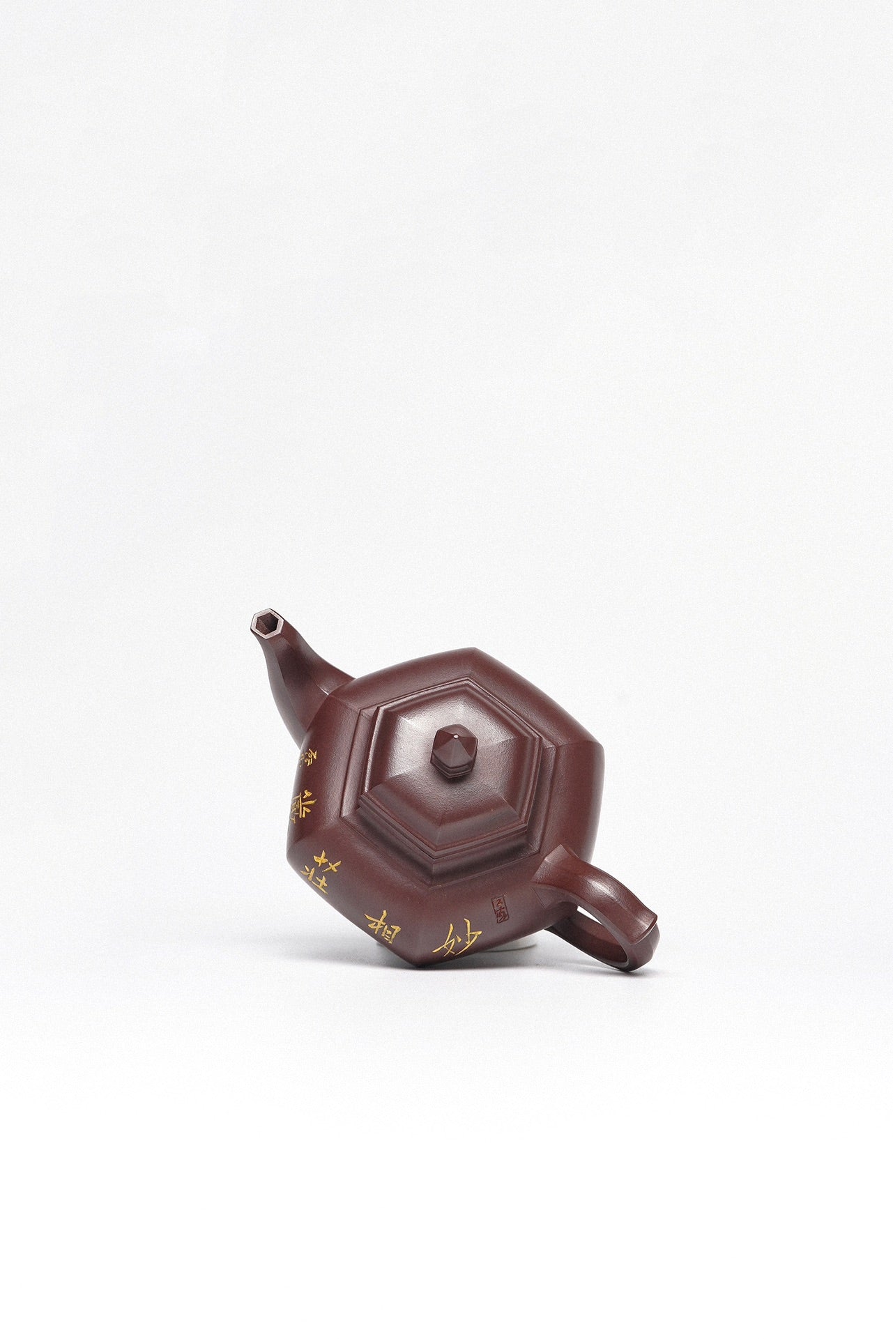 紫砂臻品·礼藏首选｜周建春大师扛鼎之作《六方笑樱壶》——原矿优质金龙血砂·260cc ——正高级工艺美术师·周建春·制
