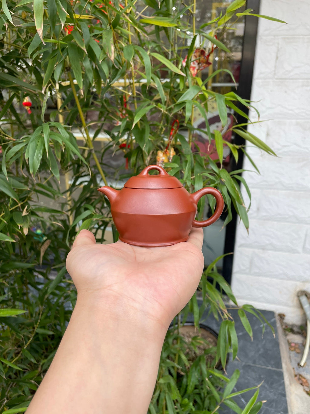 宜兴原矿紫砂·好工好料推荐《汉瓦壶》实拍 ——优质大红袍·150cc ——实力派陶艺家·杜鹃
