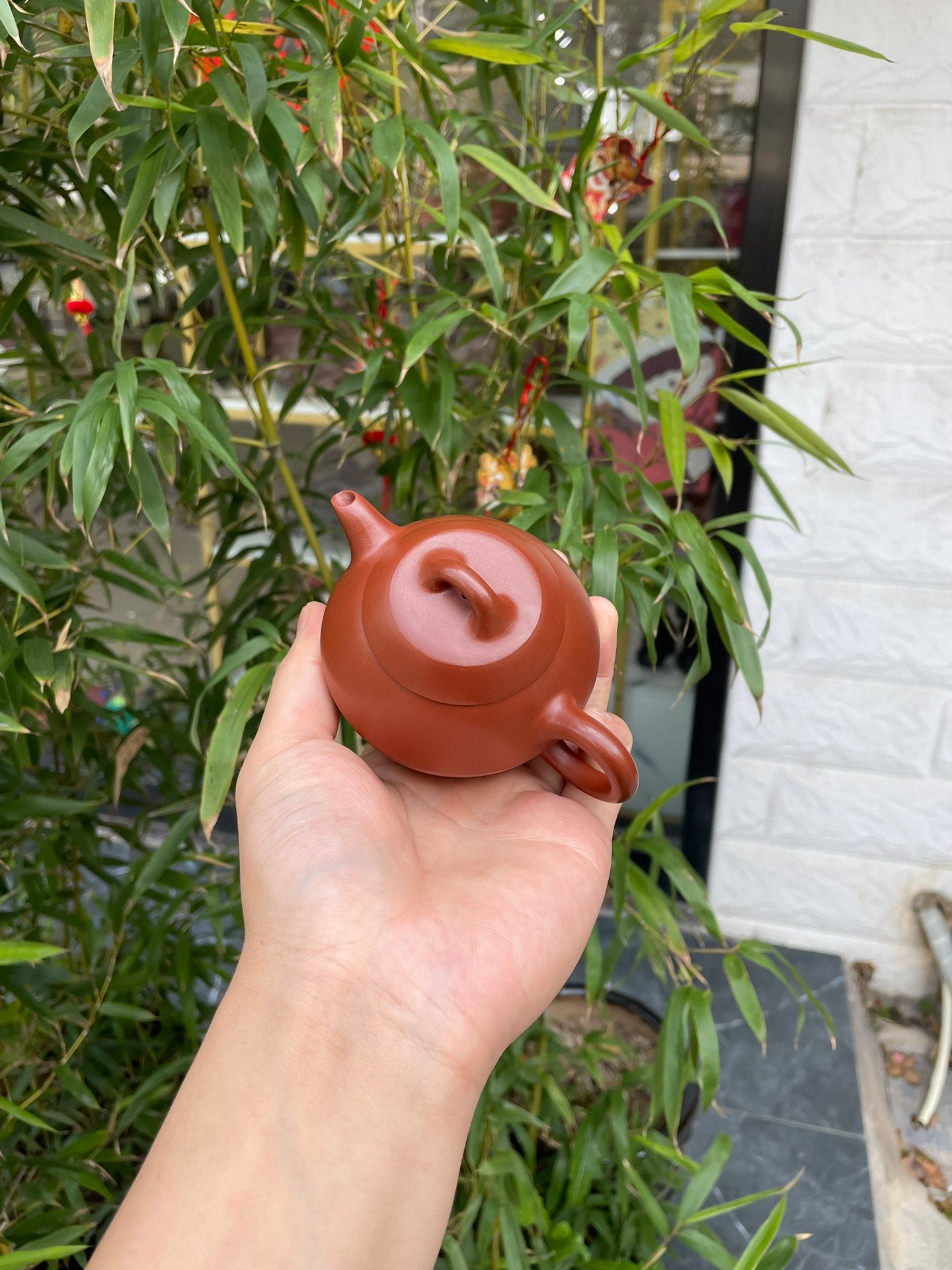 宜兴原矿紫砂·好工好料推荐《汉瓦壶》实拍 ——优质大红袍·150cc ——实力派陶艺家·杜鹃