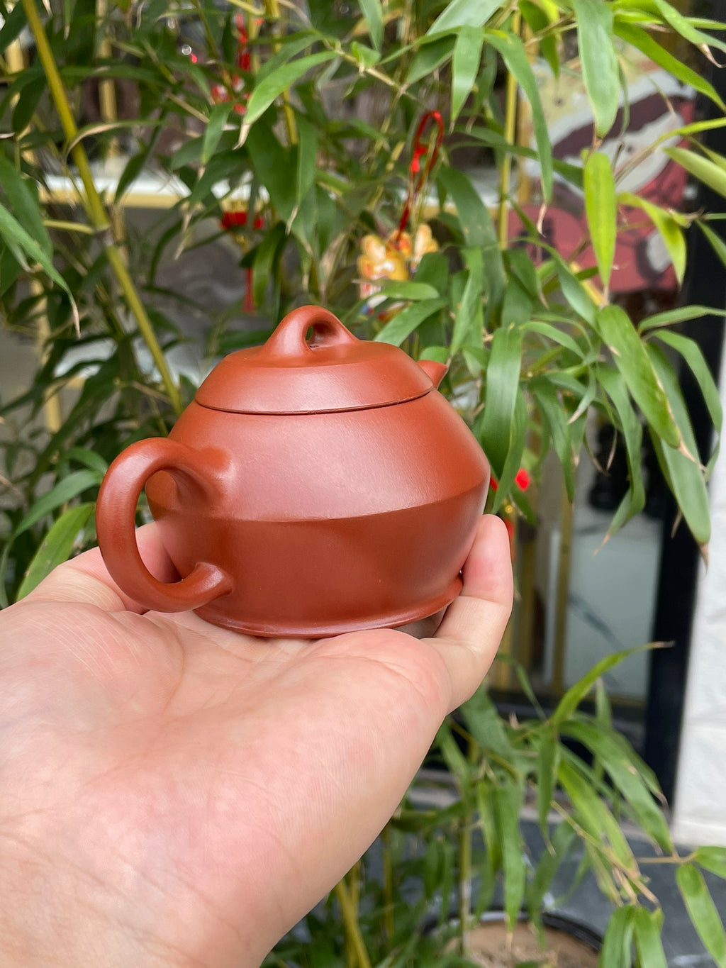 宜兴原矿紫砂·好工好料推荐《汉瓦壶》实拍 ——优质大红袍·150cc ——实力派陶艺家·杜鹃