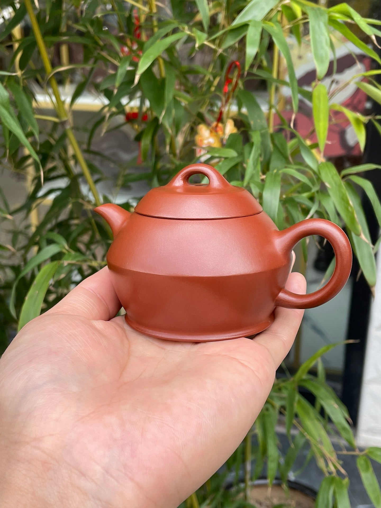 宜兴原矿紫砂·好工好料推荐《汉瓦壶》实拍 ——优质大红袍·150cc ——实力派陶艺家·杜鹃