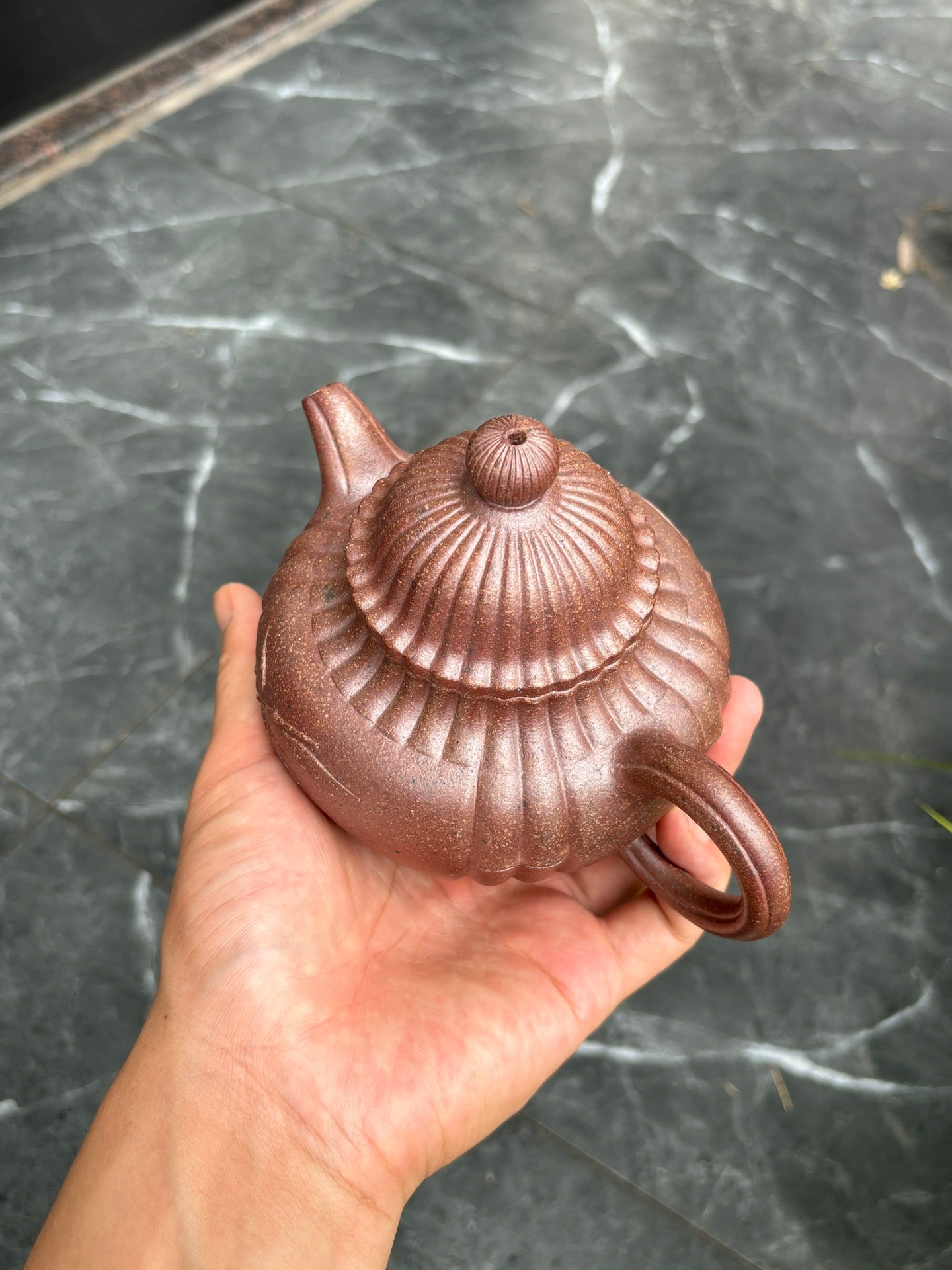 实拍，窑宝级柴烧《筋纹掇球》节节高升 ——优质龙骨金砂·400cc ——实力派陶艺家·赵亦平