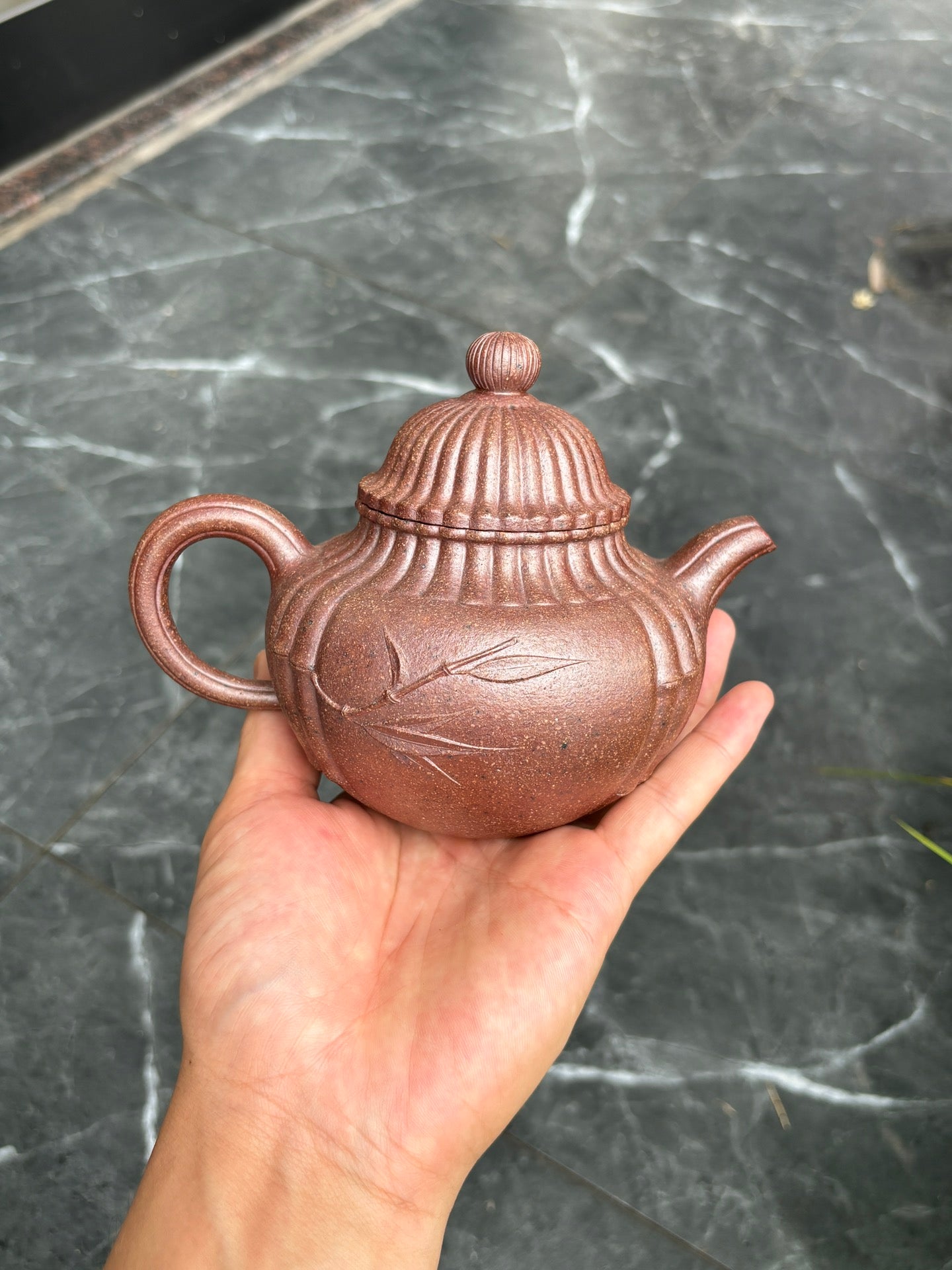 实拍，窑宝级柴烧《筋纹掇球》节节高升 ——优质龙骨金砂·400cc ——实力派陶艺家·赵亦平