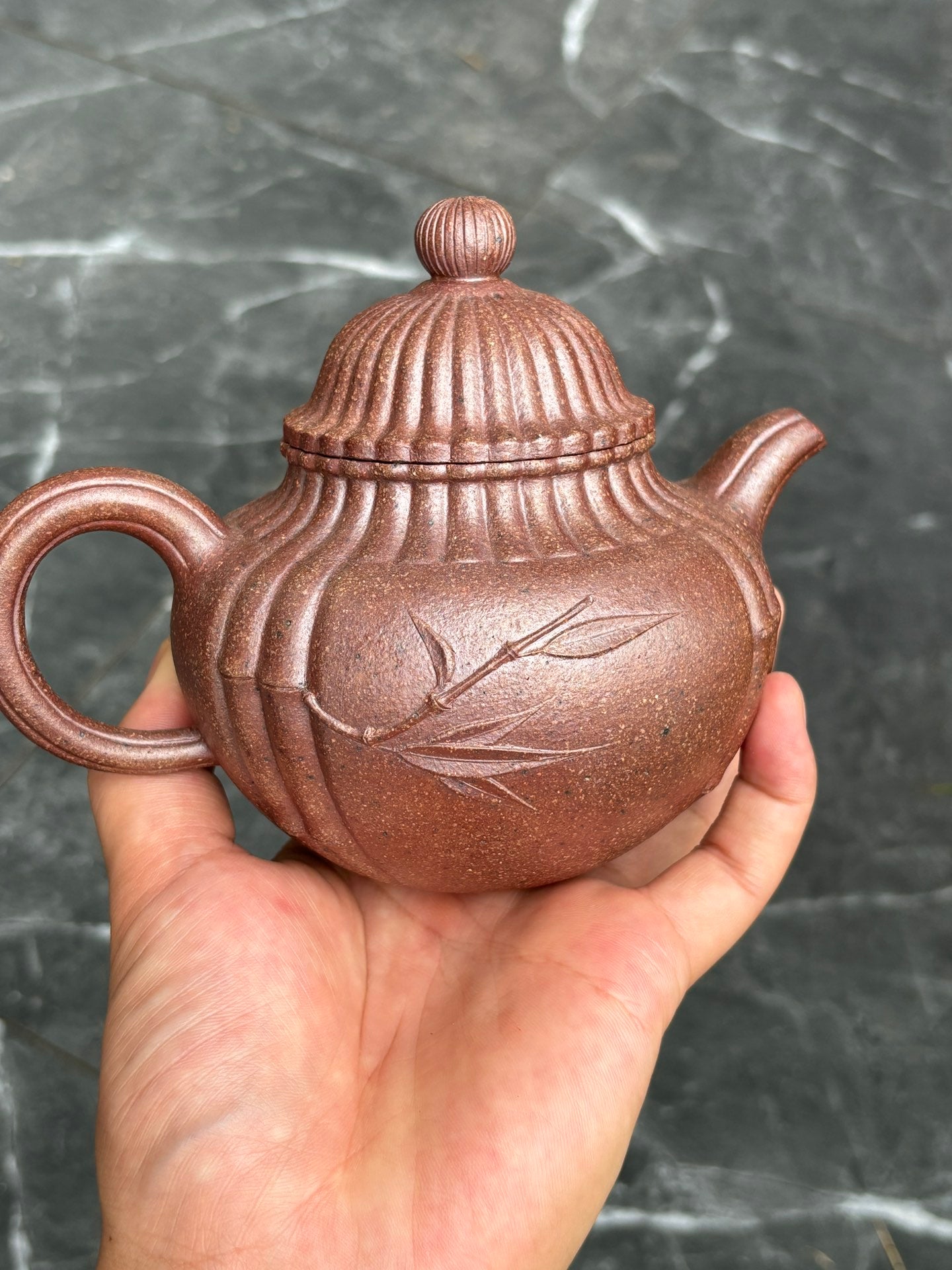 实拍，窑宝级柴烧《筋纹掇球》节节高升 ——优质龙骨金砂·400cc ——实力派陶艺家·赵亦平