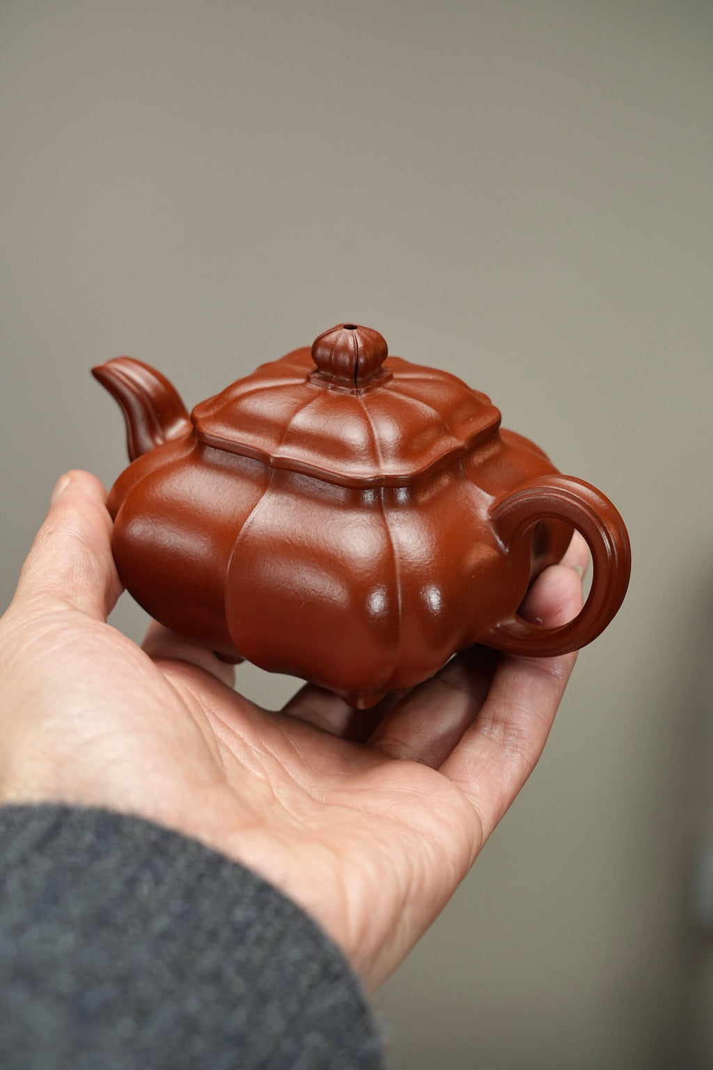 爆品🔥全手工【筋纹传炉】 原矿优质朱泥·150cc·14孔