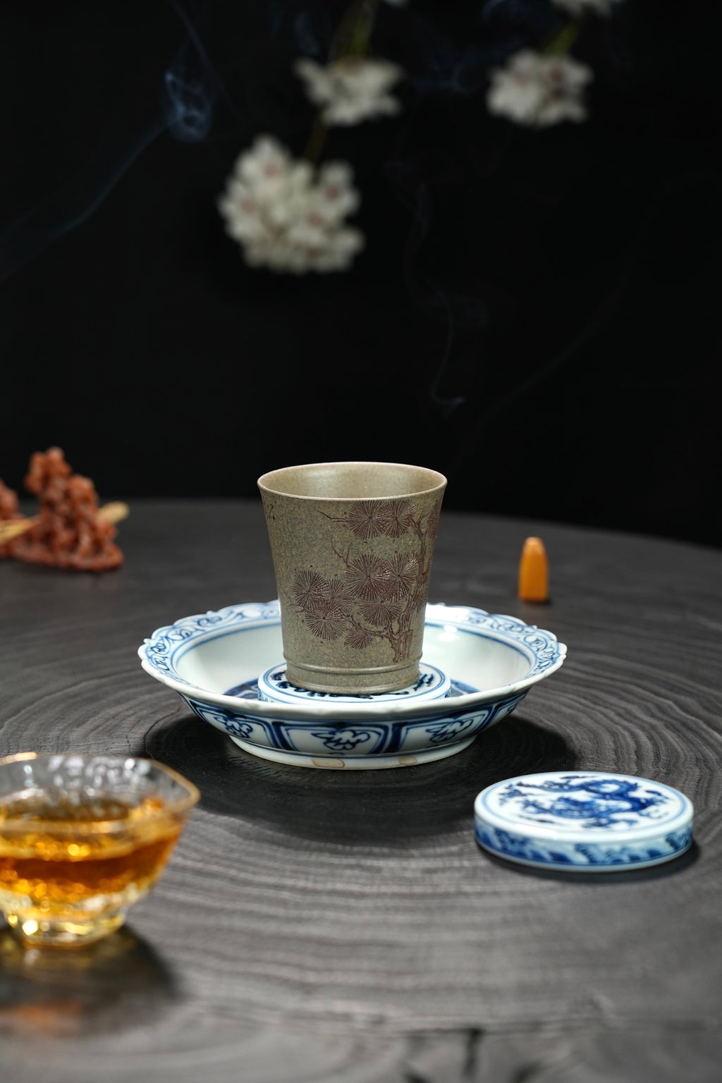 迎松【主人杯/品茗杯】 原矿极品段泥（柴烧）·130cc（满）