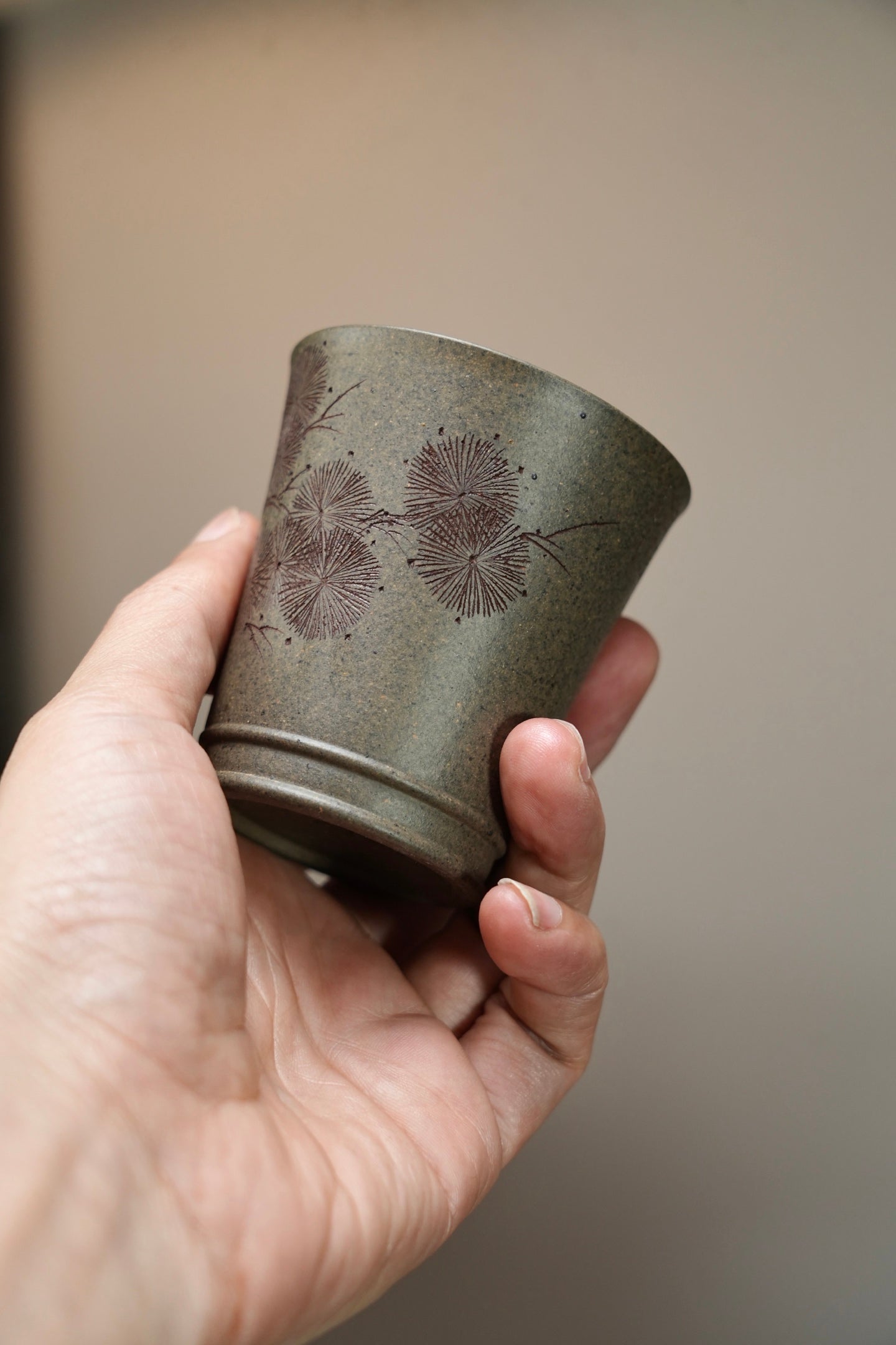 迎松【主人杯/品茗杯】 原矿极品段泥（柴烧）·130cc（满）