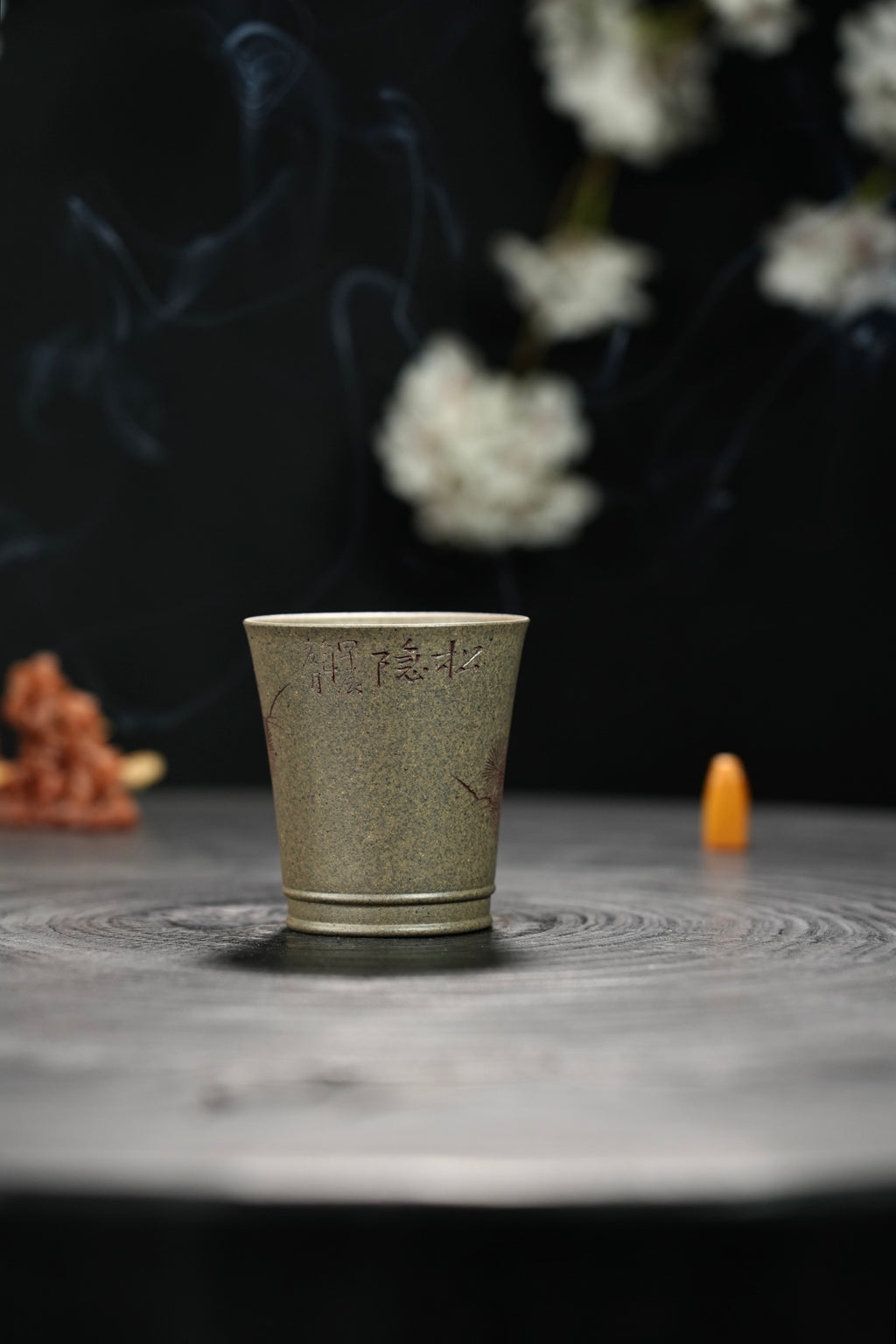 迎松【主人杯/品茗杯】 原矿极品段泥（柴烧）·130cc（满）