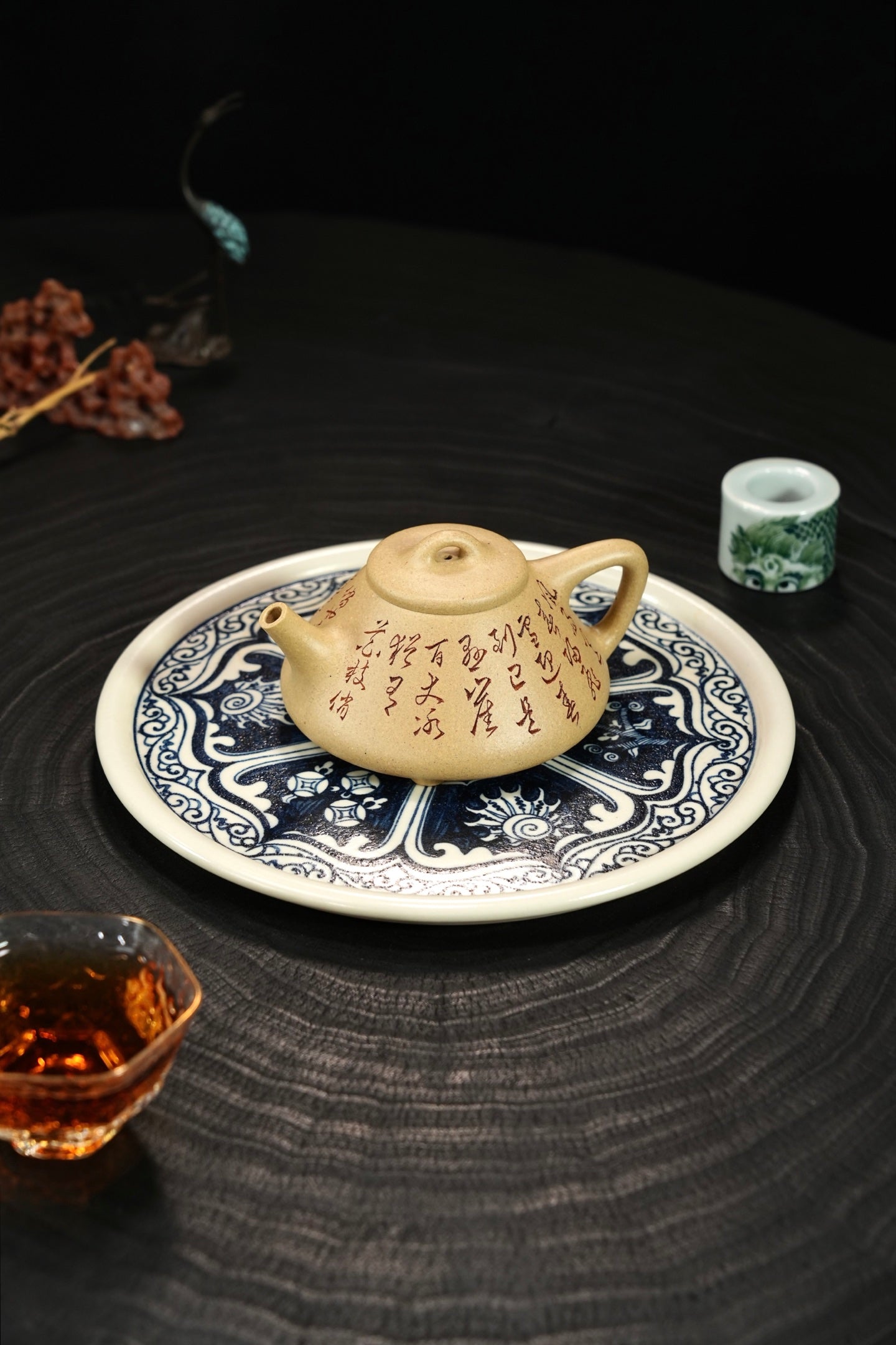 【子冶石瓢】 原矿极品梨皮本绿·200cc·内推孔