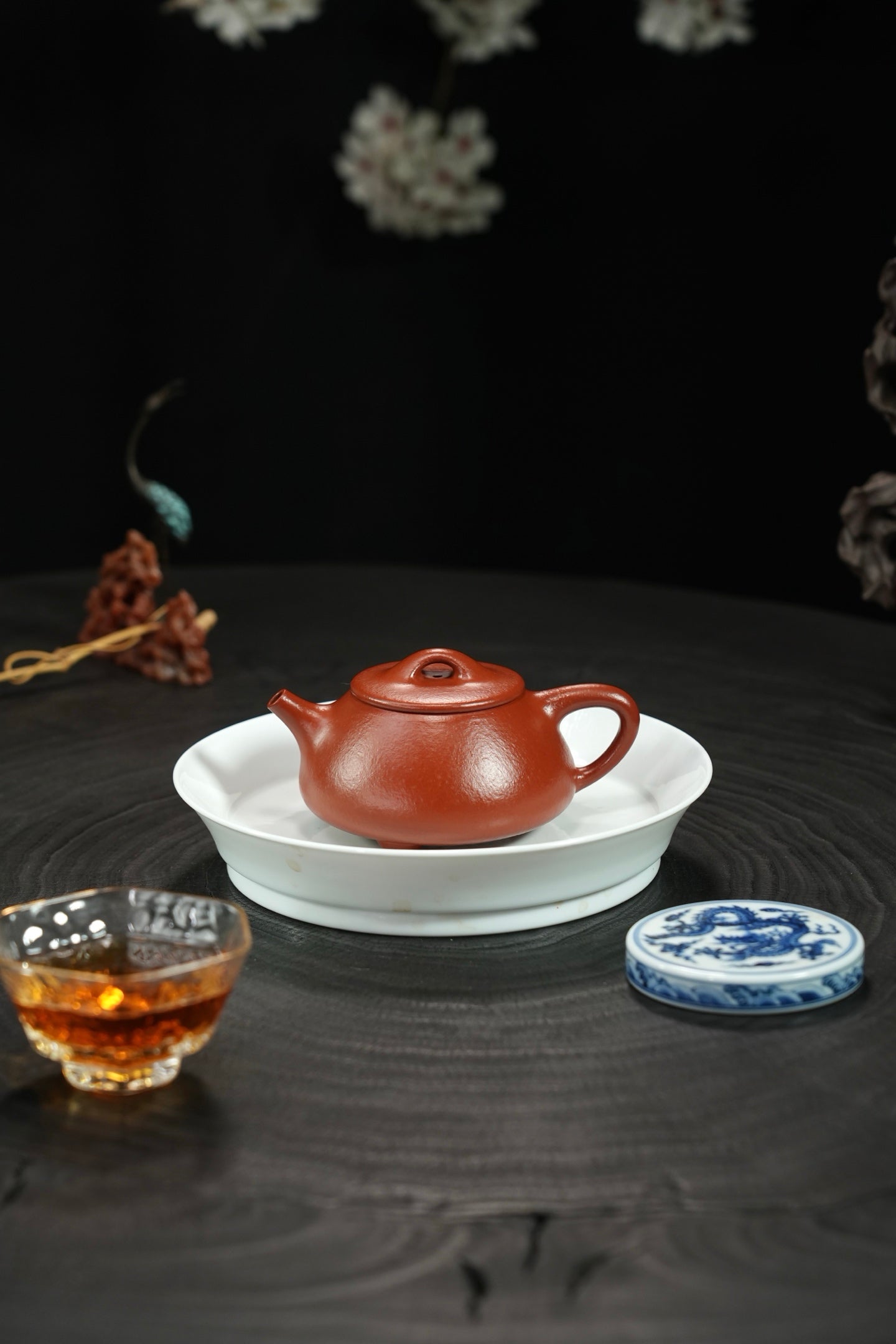 全手工【景舟·石瓢】 原矿极品朱泥·150cc·14孔