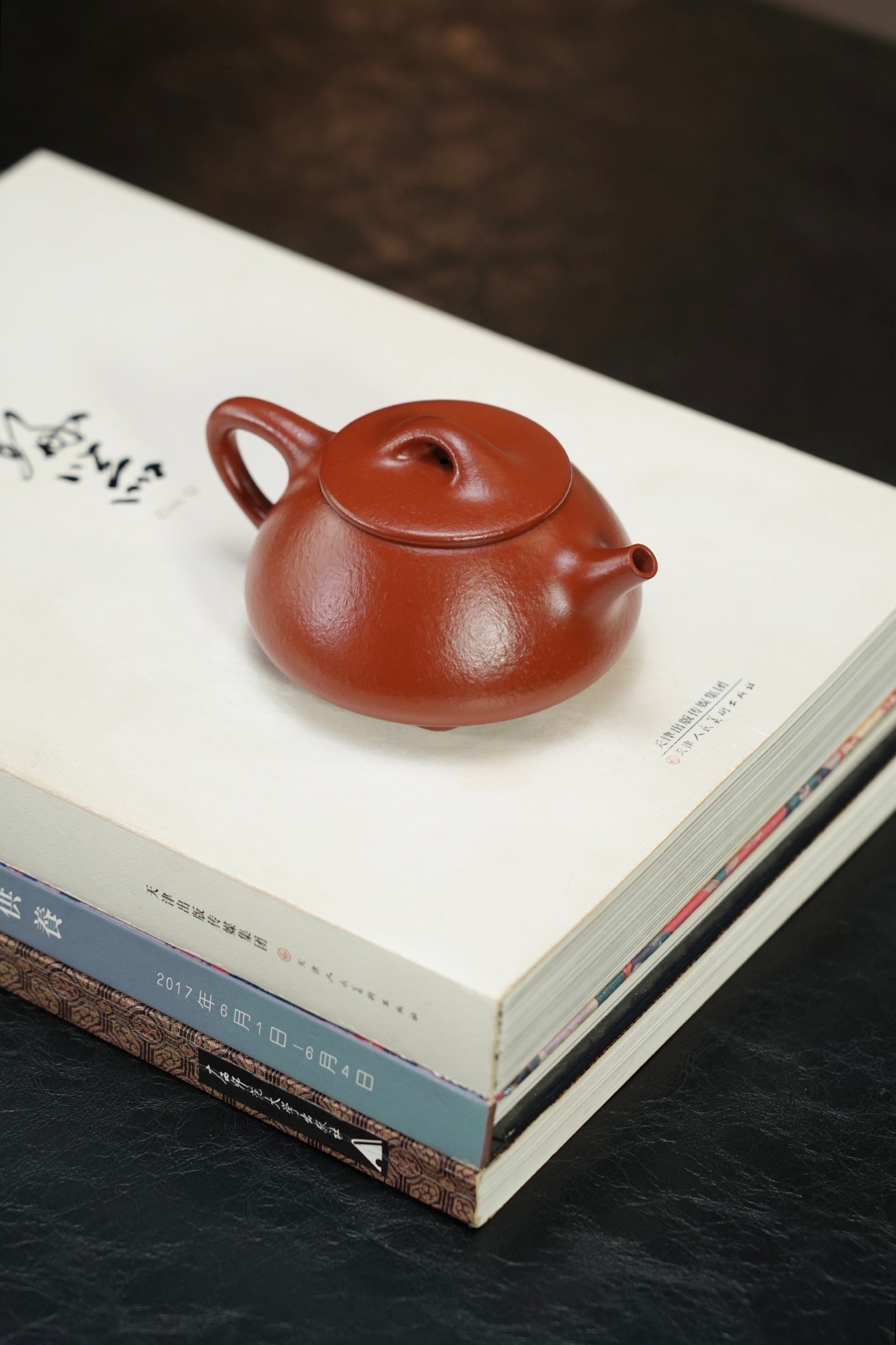 全手工【景舟·石瓢】 原矿极品朱泥·150cc·14孔