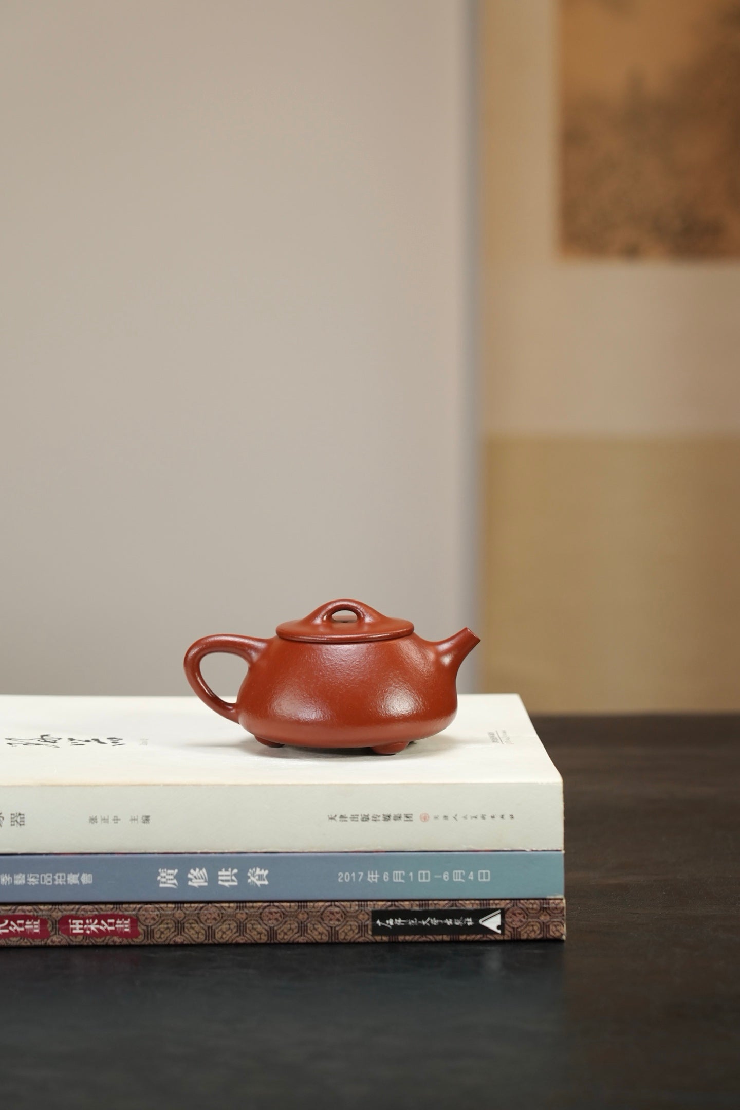 全手工【景舟·石瓢】 原矿极品朱泥·150cc·14孔