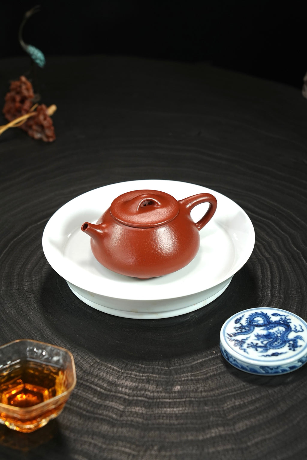 全手工【景舟·石瓢】 原矿极品朱泥·150cc·14孔