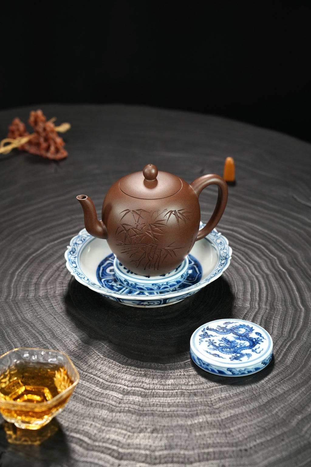 【美人肩】 原矿极品紫泥·320cc·内推孔