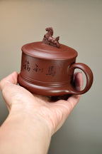 马年大吉【盖杯/办公杯】 原矿优质紫泥·290cc（满）