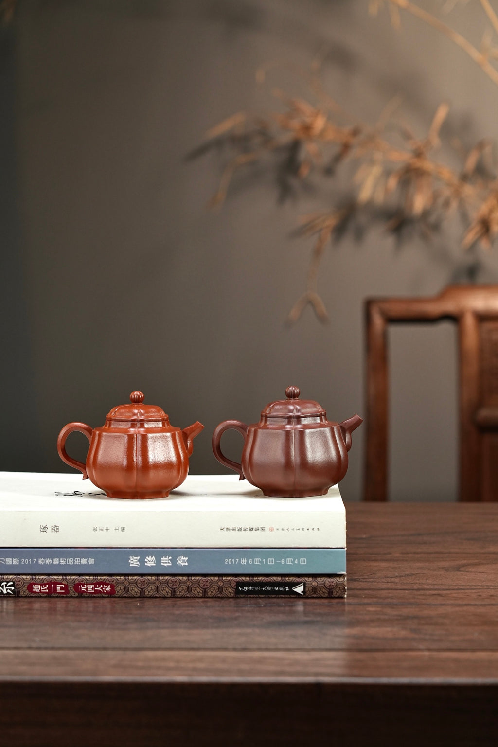 全手工【风谣·把玩器】 原矿极品紫泥·190cc·内推孔 原矿极品朱泥·170cc·内推孔