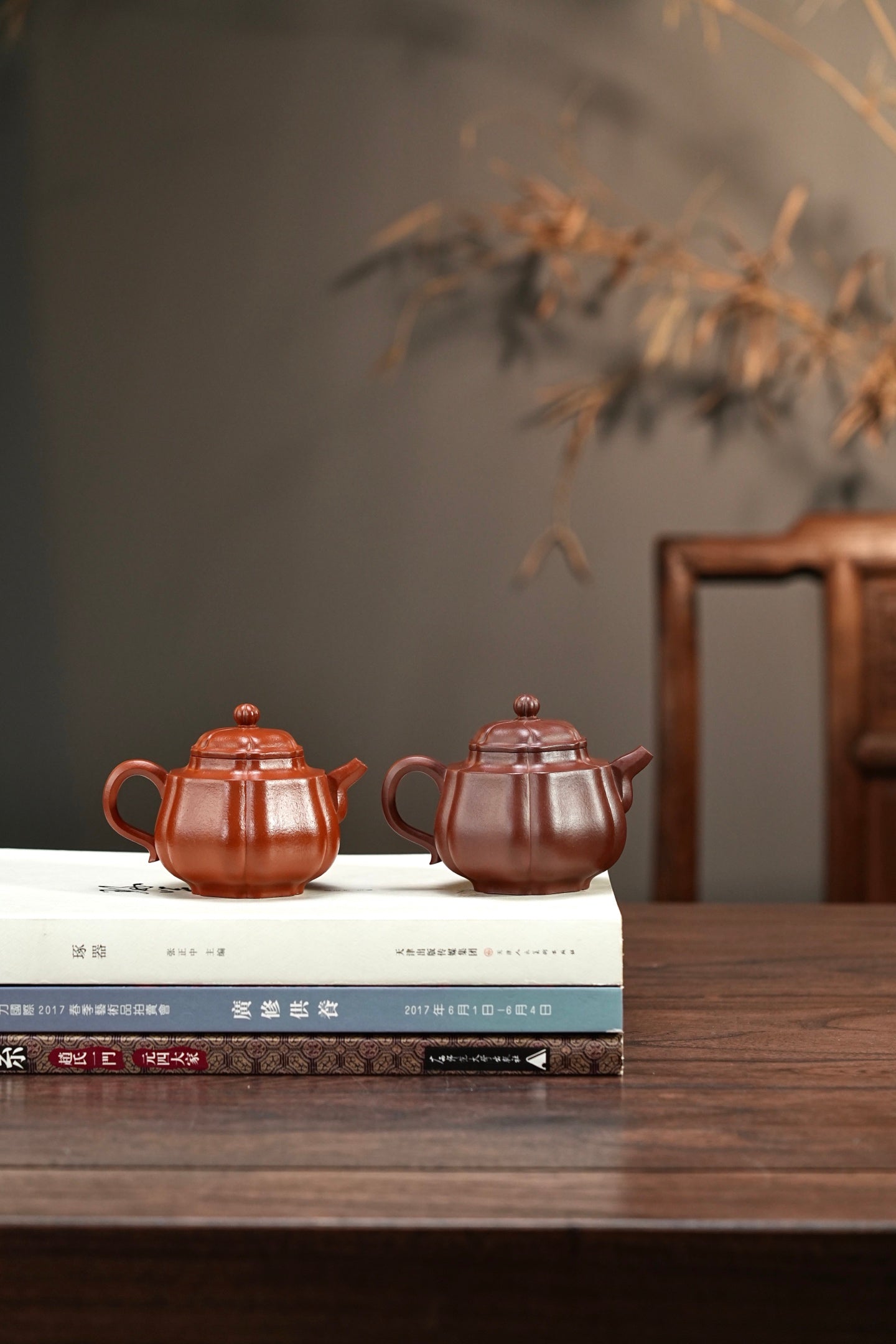 全手工【风谣·把玩器】 原矿极品紫泥·190cc·内推孔 原矿极品朱泥·170cc·内推孔