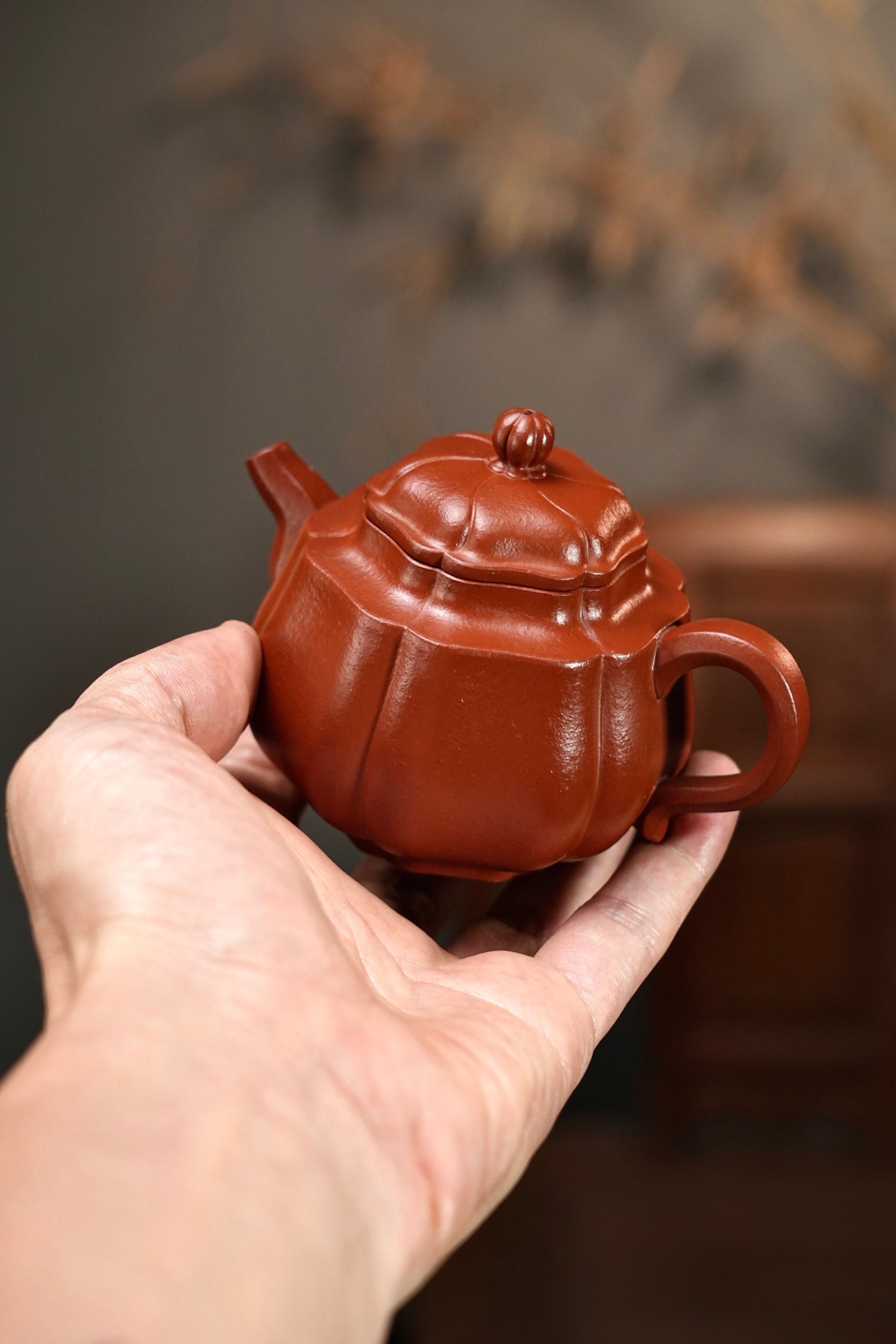 全手工【风谣·把玩器】 原矿极品紫泥·190cc·内推孔 原矿极品朱泥·170cc·内推孔