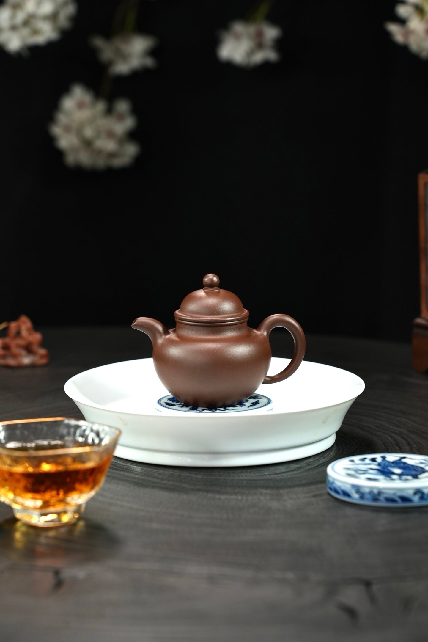 【小小掇球】 原矿极品老紫泥·100cc·内推孔
