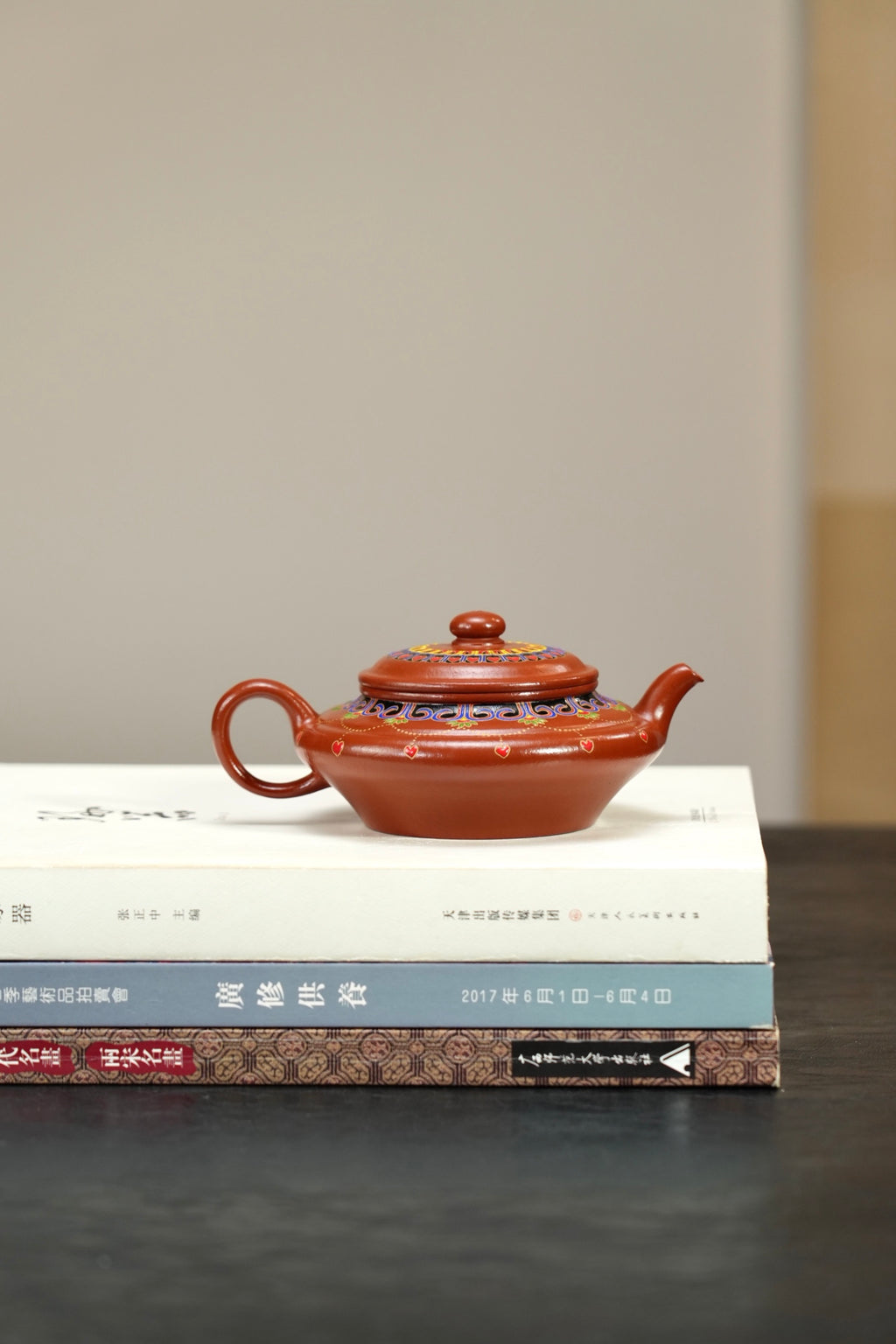 珐琅彩重工装饰👍👍 【虚扁·摹古】 原矿极品朱泥·200cc·内推孔